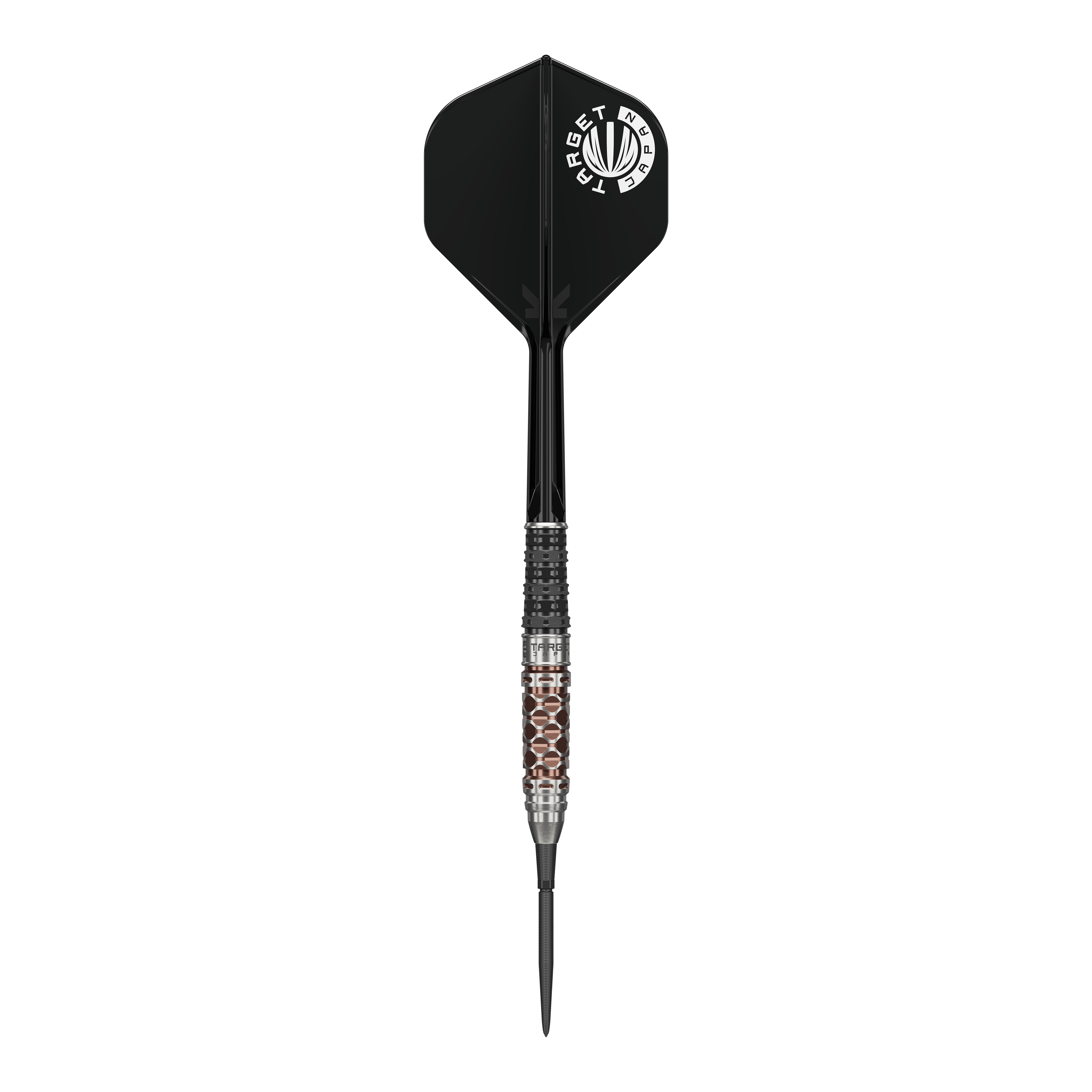 Freccette Target Japan Charis GEN6 Swiss Point in acciaio - 23 g Target Japan Charis GEN6 Swiss Point Steeldarts - 23g sind Steeldarts der Marke Target. Das Bild zeigt die hochwertige Verarbeitung und das Design der Darts.