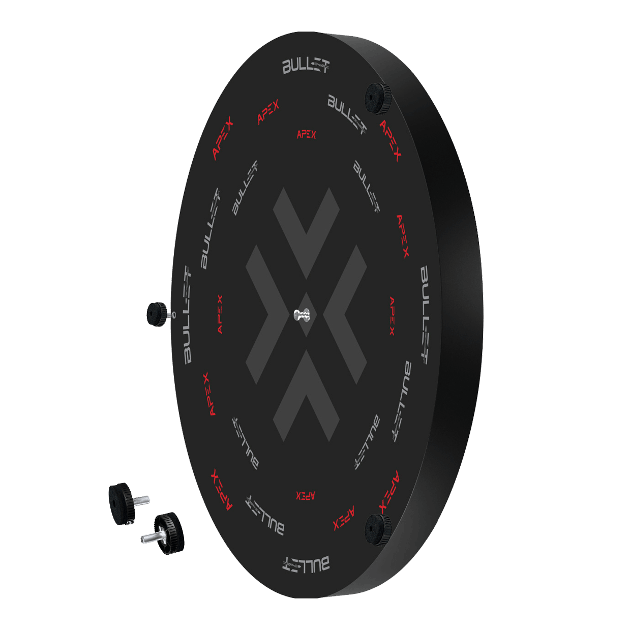 Bersaglio per freccette in acciaio Bullet Apex Dies ist das Bullet Apex Steeldartboard. Das Bild zeigt das Produkt in Nahaufnahme.