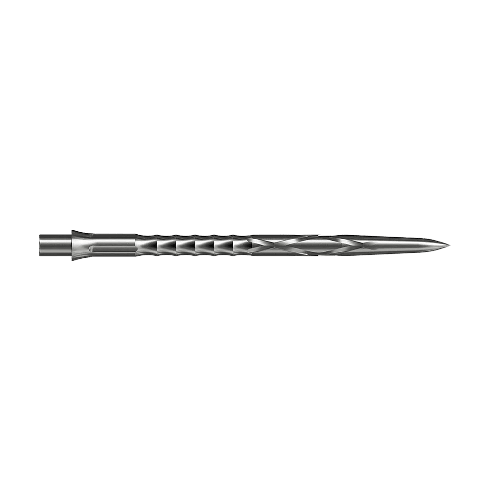 Abgebildet sind Steeldartspitzen Caliburn Evo System, HAN G2, Silber, 40mm. Diese Dartspitzen eignen sich für den professionellen Einsatz.