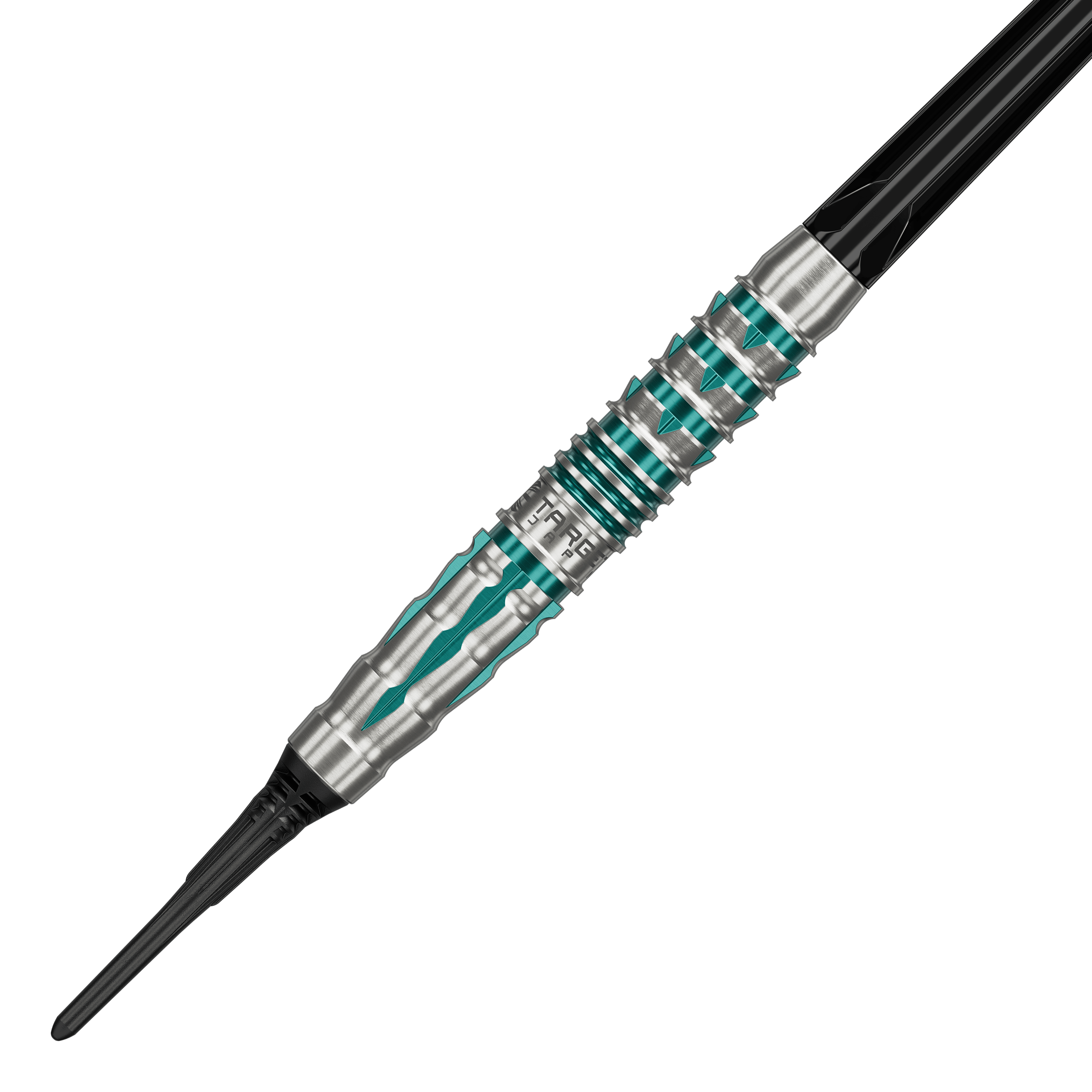 Freccette morbide Target Black Marque Pierce - 18,5 g Die Abbildung präsentiert die Target Black Marque Pierce Softdarts mit einem Gewicht von 18,5g. Diese Softdarts bieten hohe Qualität und Präzision beim Wurf.