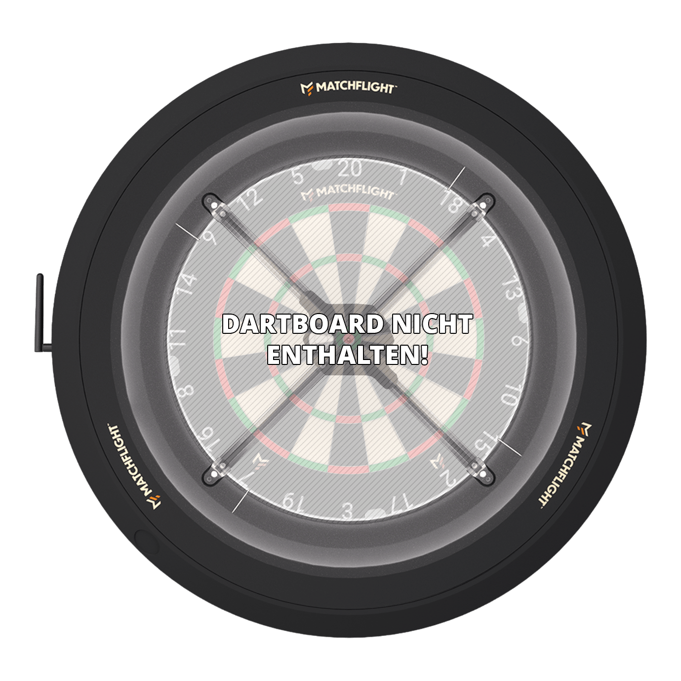 Sistema di punteggio automatico Matchflight Heylo Ein weiteres Foto vom Matchflight Heylo Autoscoring System. Die Anzeige und das Bedienfeld sind gut erkennbar.