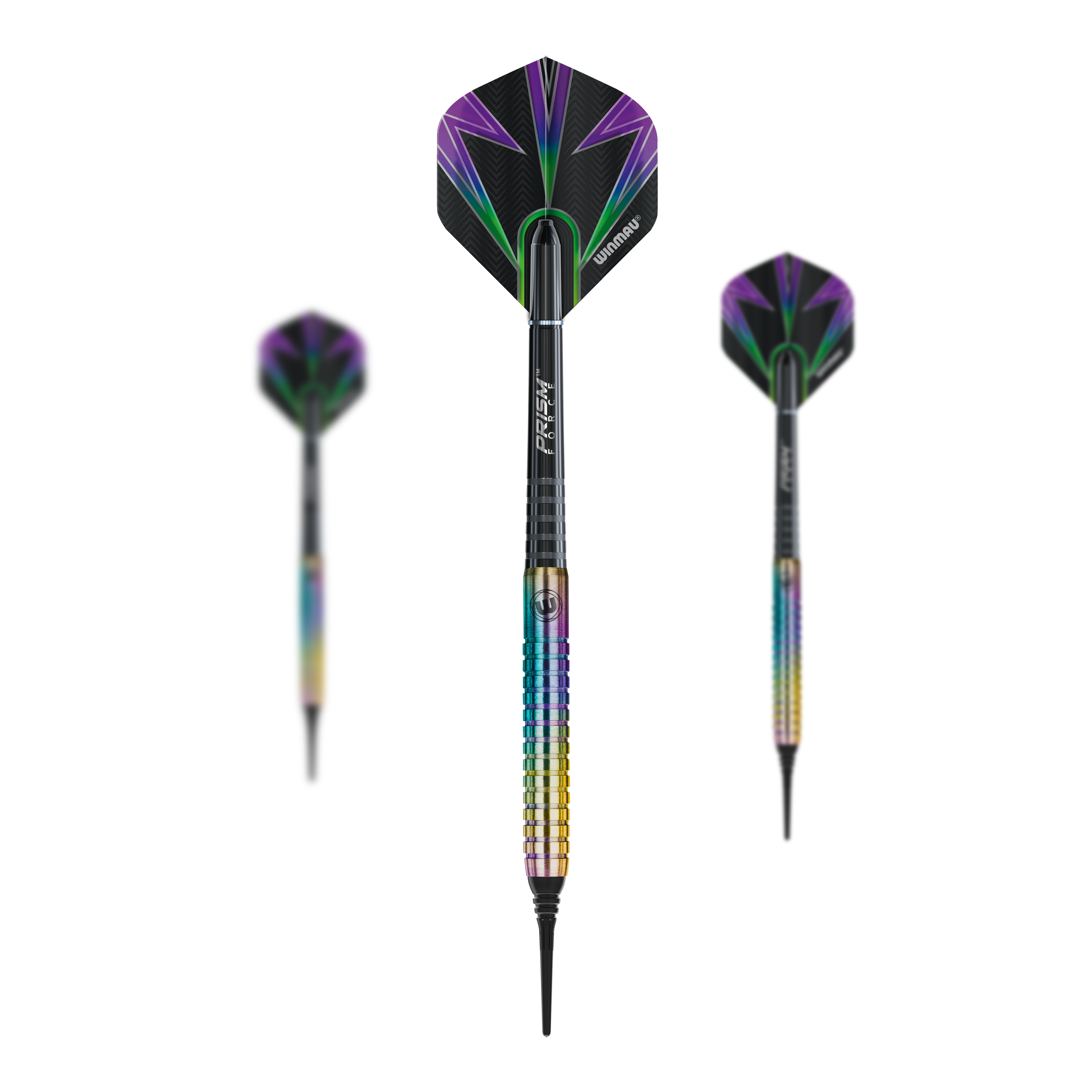 Freccette morbide Winmau Foxfire Urban - 20 g Das Produkt Winmau Foxfire Urban Softdarts - 20g ist als Set abgebildet. Es handelt sich um mehrere Softdarts.