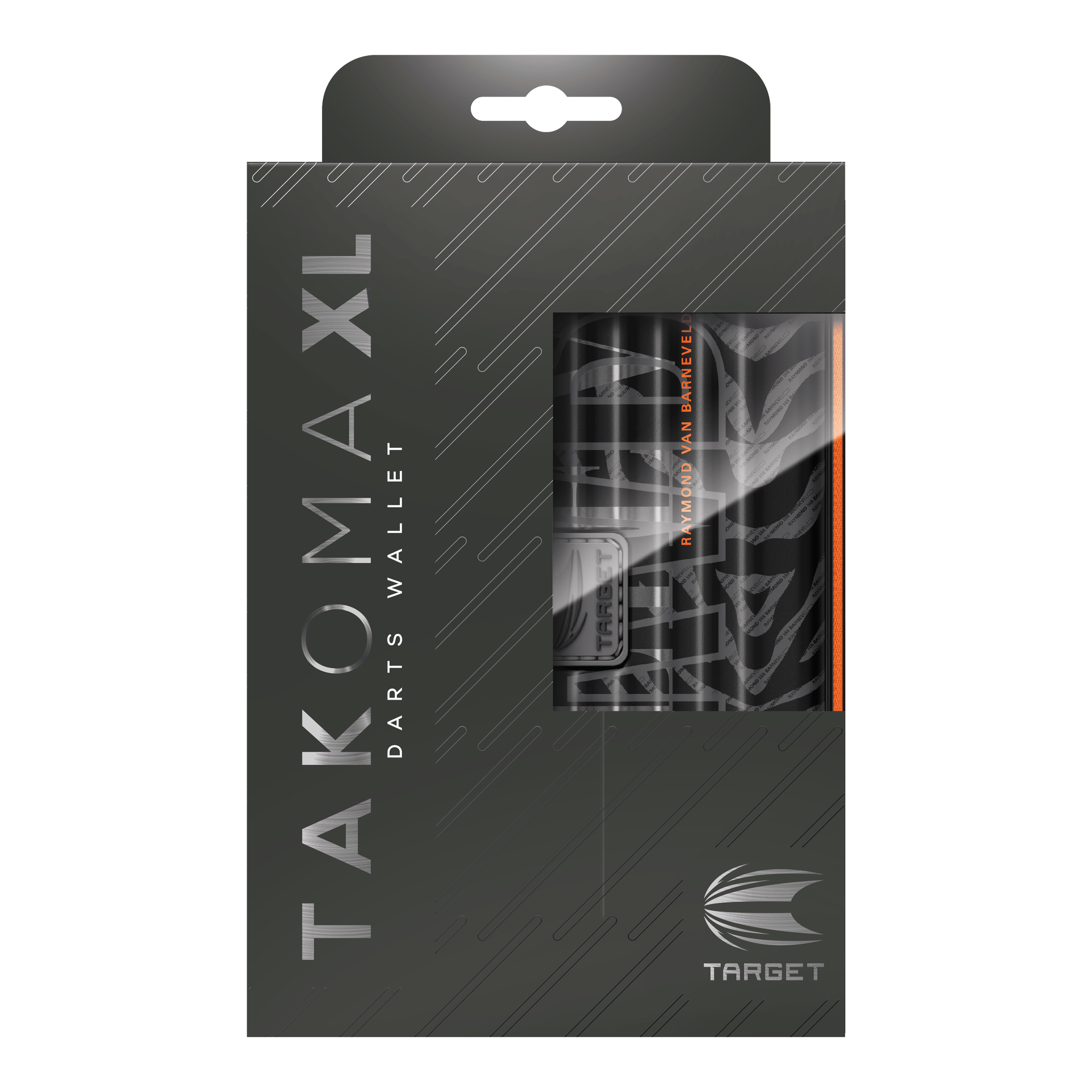 Custodia per freccette Takoma XL Ghost Series Raymond Van Barneveld Auf dem Bild ist das Takoma XL Ghost Series Raymond Van Barneveld Dartcase zu sehen. Mit diesem Dartcase können die Pfeile sicher verstaut werden.