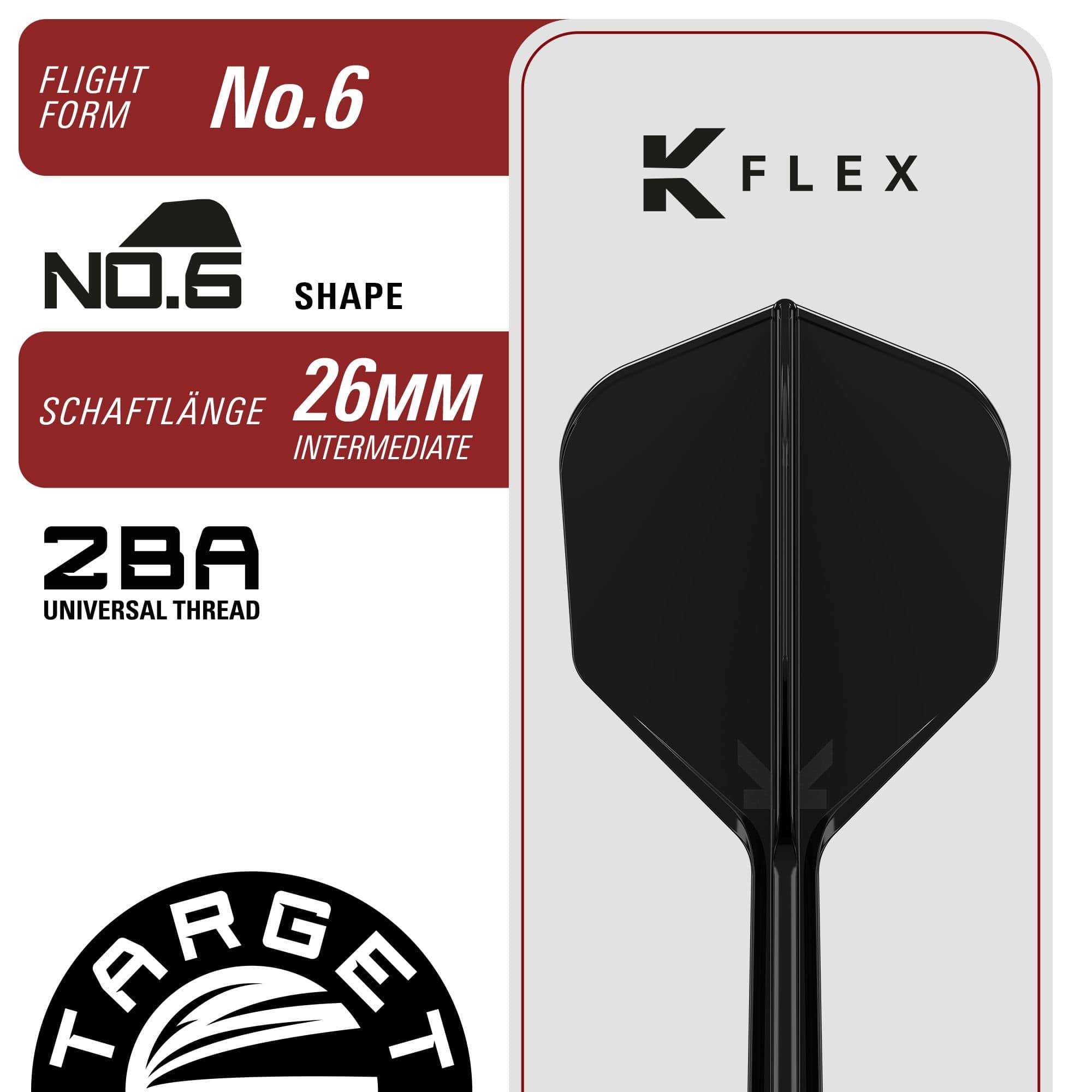 Freccette morbide Target Black Marque Enzo - 18 g Das Foto zeigt die Target Black Marque Enzo Softdarts, 18g schwer. Diese hochwertigen Softdarts sind optimal für ambitionierte Spieler.