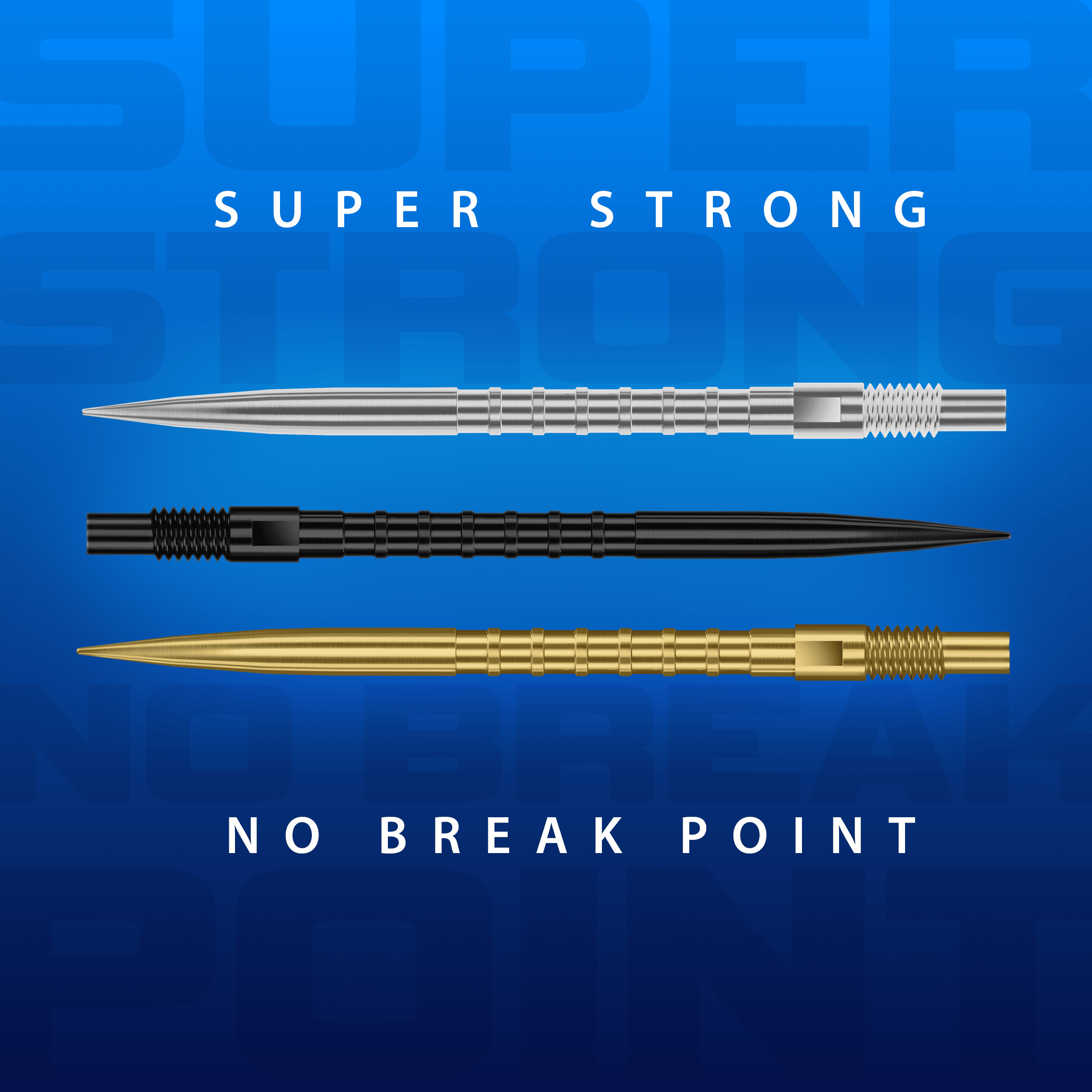 Punte per freccette Harrows Quick Point Heavy Metal - Oro Harrows Quick Point Heavy Metal Dartspitzen in Schwarz werden gezeigt. Sie haben eine strukturierte Oberfläche für besseren Halt.