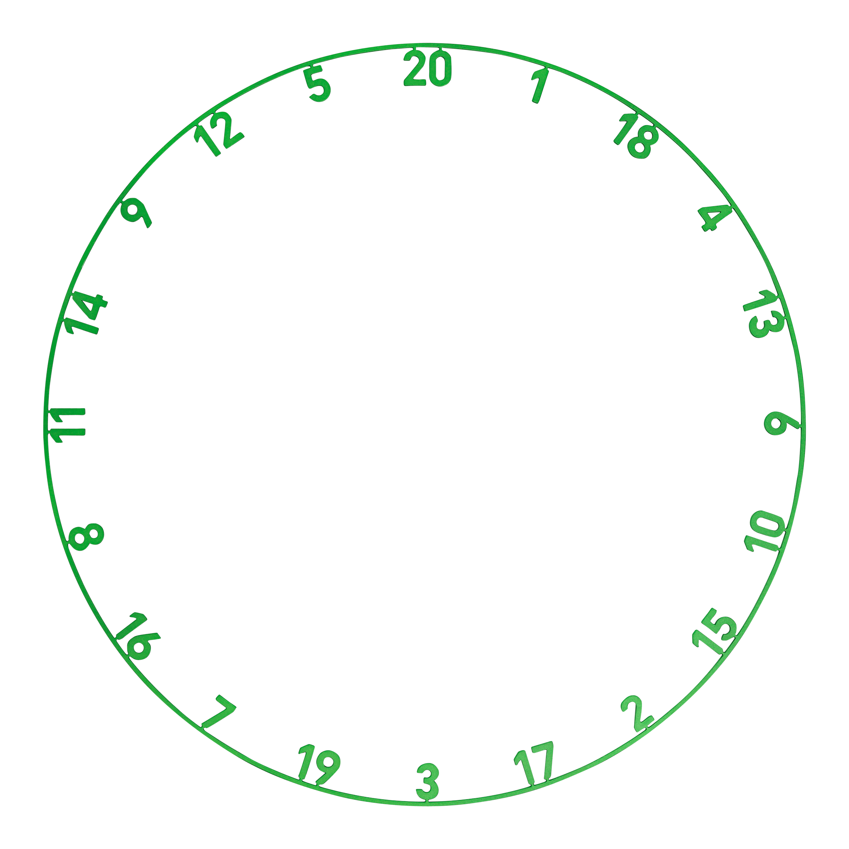 Bersaglio per freccette in acciaio Precise 180 Endorphine con anello numerato - Verde smeraldo Hier ist das Precise 180 Endorphine Steeldartboard mit Nummernring in der Farbe Emerald Green zu sehen. Es handelt sich um ein hochwertiges Steeldartboard mit Zahlenring.