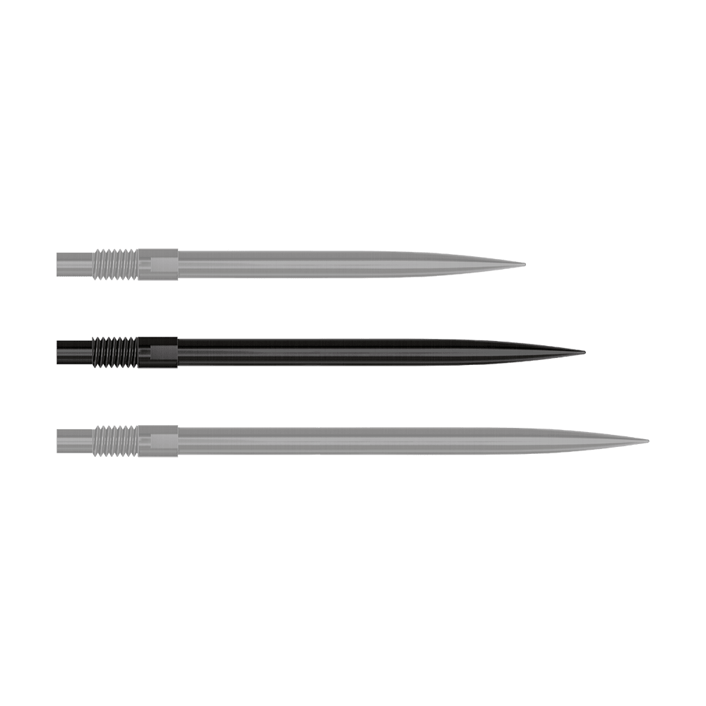 Punte per freccette Harrows Quick Point - Nere Das Bild zeigt die Datei 'QP24049_Harrows_QuickPoint_Dartspitzen_Schwarz_35mm_1'. Es werden schwarze Dartspitzen dargestellt.