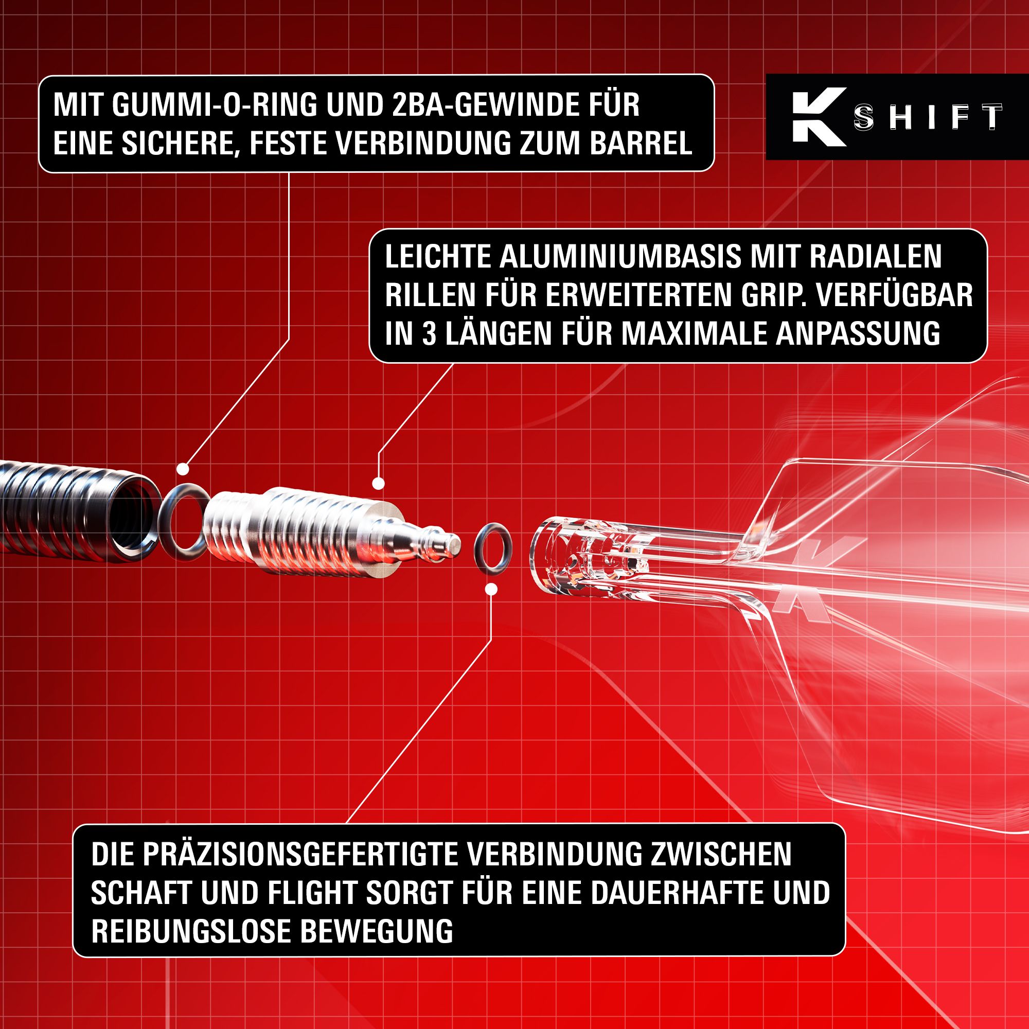 Target K-Shift No6 Flights - Bianco Das Bild zeigt die Target K-Shift No6 Flights in der Farbe Weiß. Diese Flights werden als Zubehör für Dartpfeile verwendet.