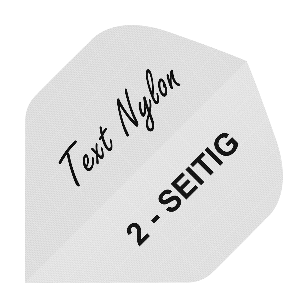 Set di 10 alette stampate su 2 lati - testo desiderato - nylon standard