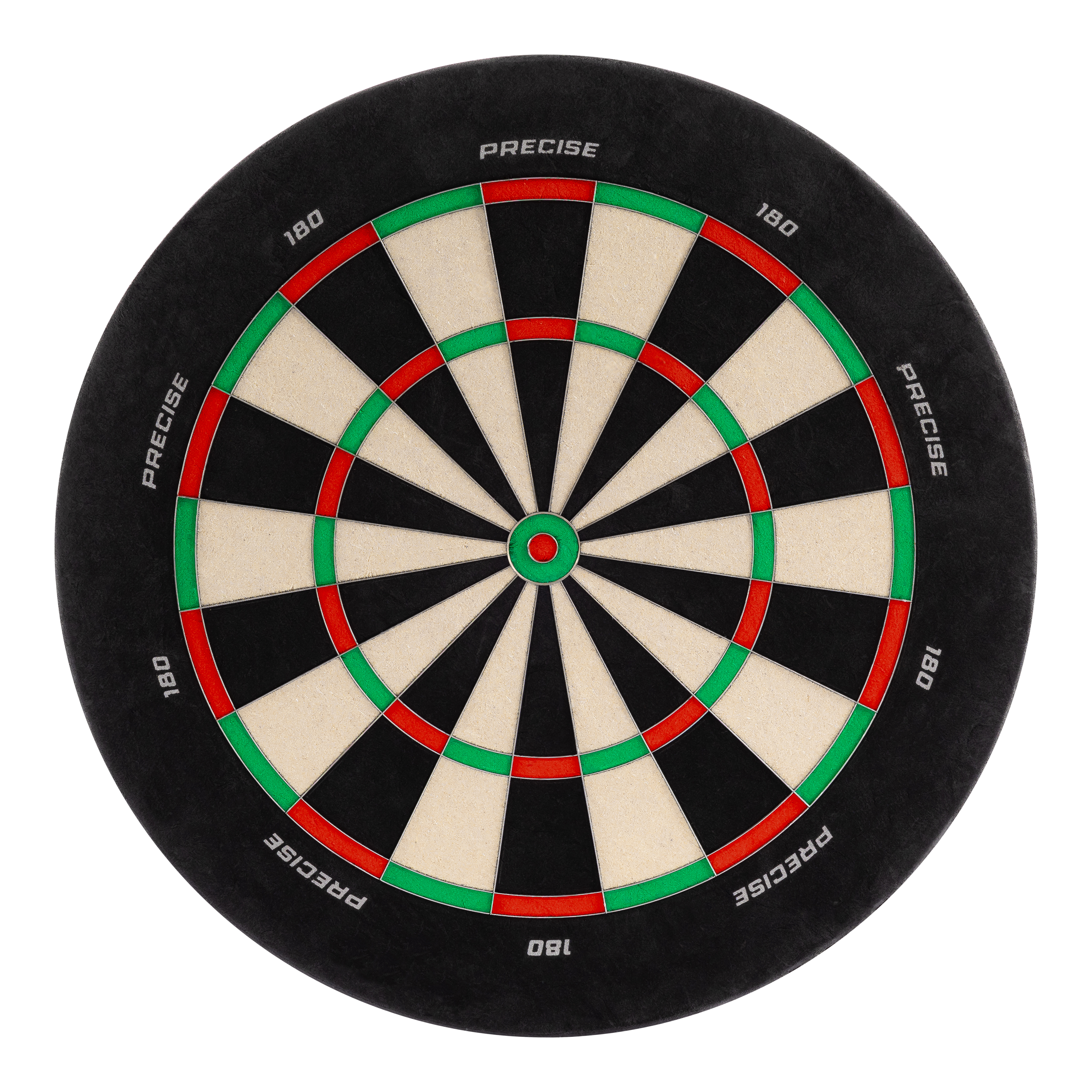 Bersaglio per freccette Endorphine in acciaio di precisione a 180 tacche, senza anello numerato. Das Bild zeigt das Precise 180 Endorphine Steeldartboard ohne Nummernring. Es handelt sich um eine Dartscheibe für Präzisionsspiele.