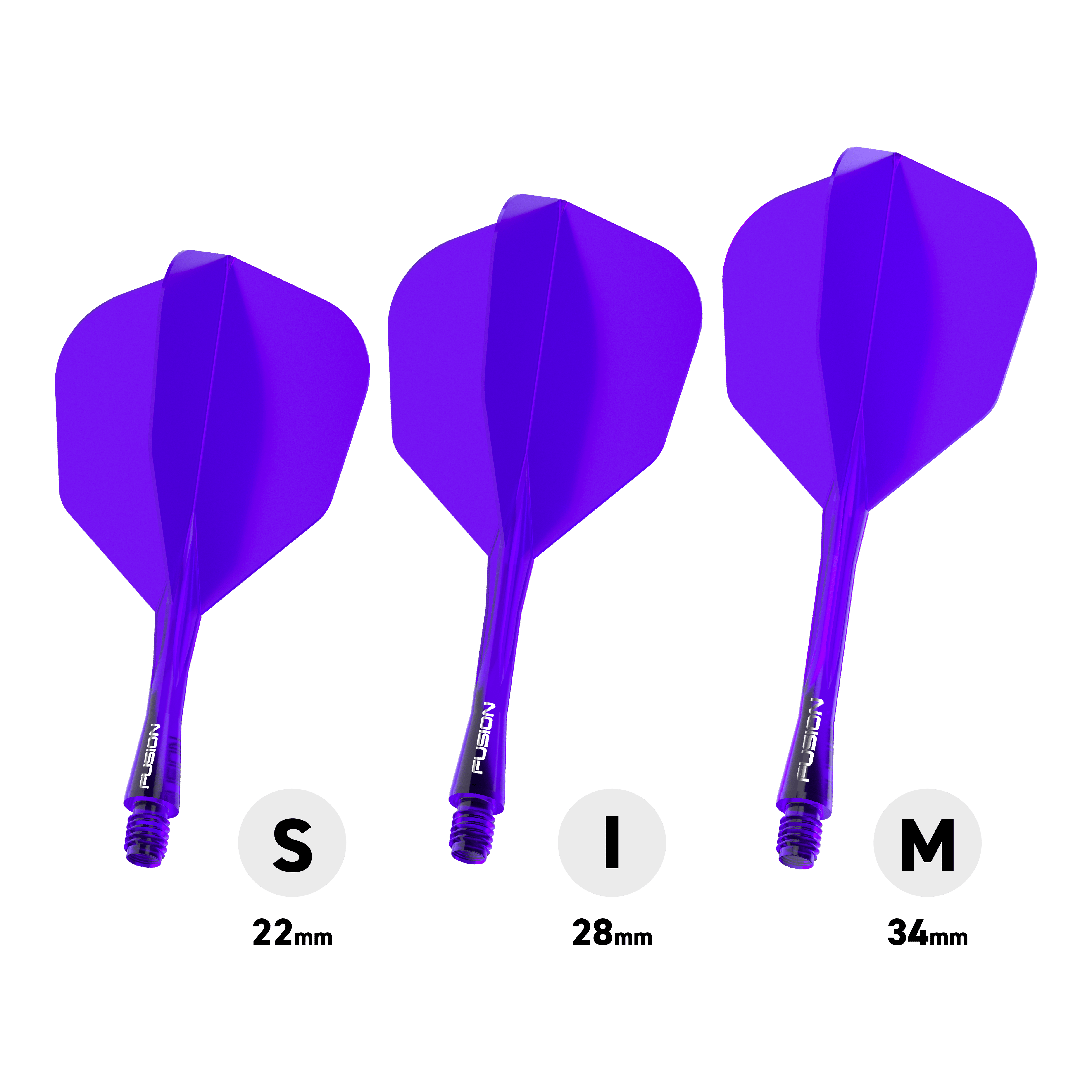 Sistema di alberi di volo a fusione Winmau n. 6 viola Abgebildet ist das Winmau Fusion Flight-Shaft-System No6 in Lila. Das Produkt ist Teil des Dartzubehörs für präzises Spielen.