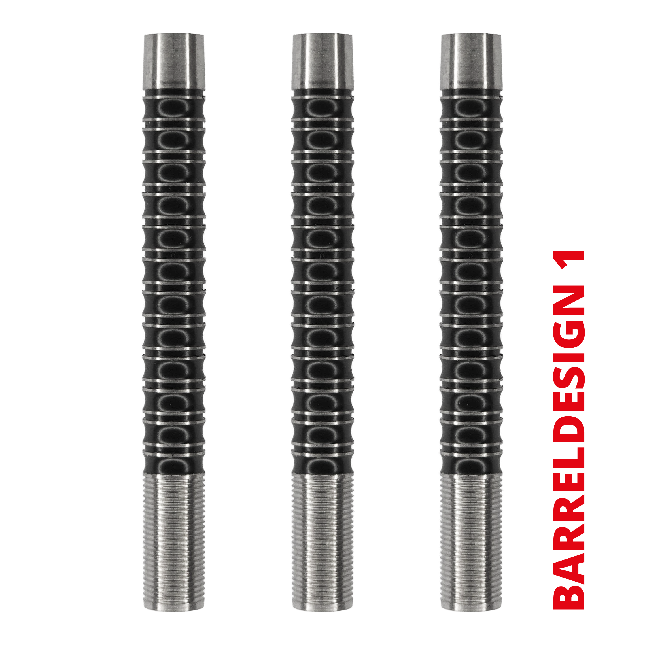McDart Super Grip Long 90% tungsteno Hier ist der McDart Super Grip Long 90% Tungsten Softdart-Barrel zu sehen. Er besitzt eine längliche Form und viele Griffmulden.