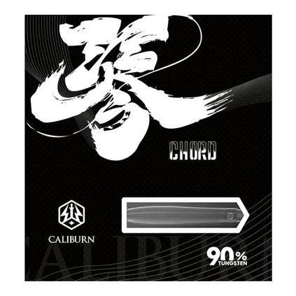 Freccette in acciaio Caliburn Chord C3 - 22,5 g Hier sind die Caliburn Chord C3 Steeldarts mit 22,5 Gramm zu sehen. Die Darts haben ein modernes und schlankes Design.
