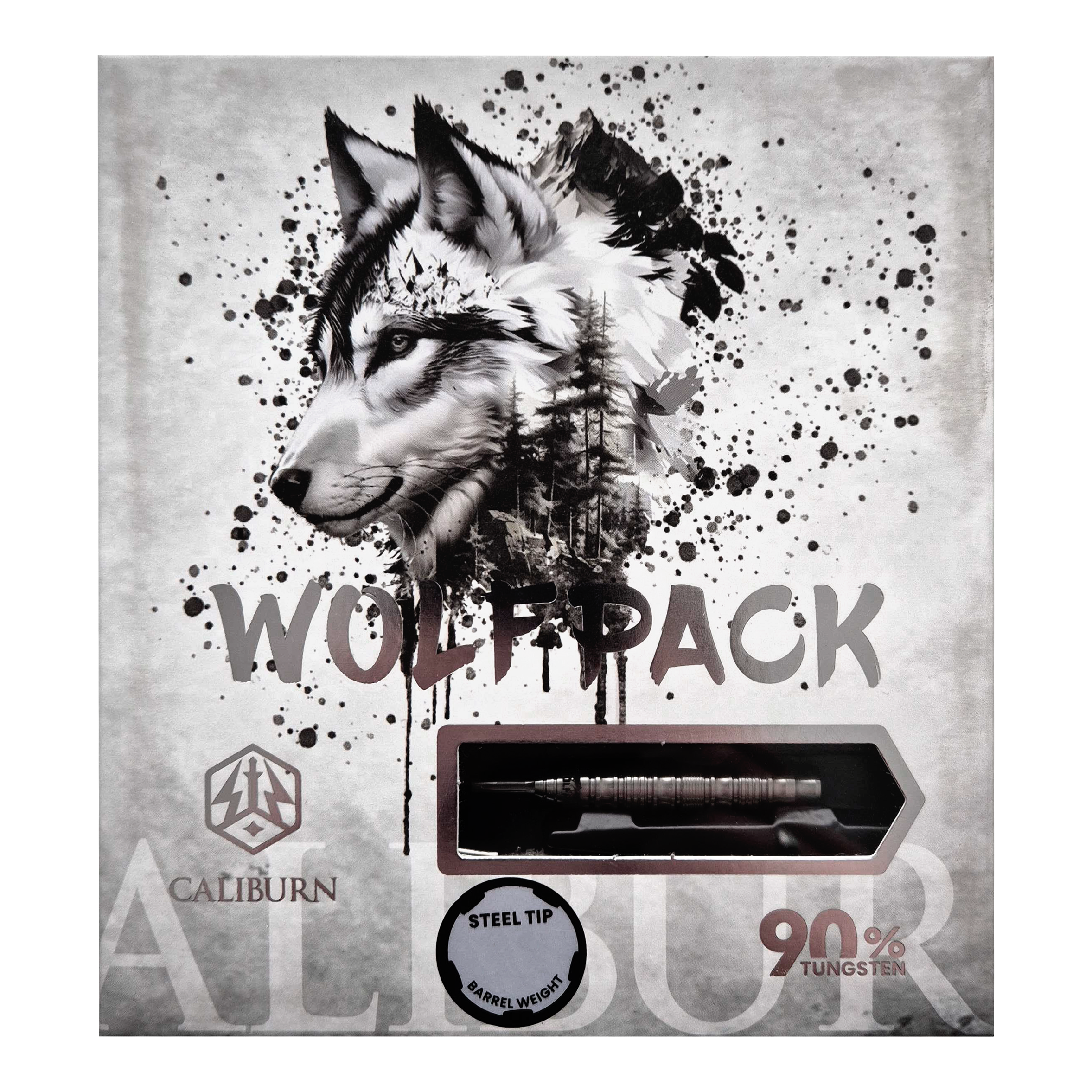 Freccette in acciaio Caliburn Wolfpack W5 - 22 g Abgebildet ist das Produkt Caliburn Wolfpack W5 Steeldarts - 22g. Es handelt sich um hochwertige Steeldarts für Präzisionswürfe.