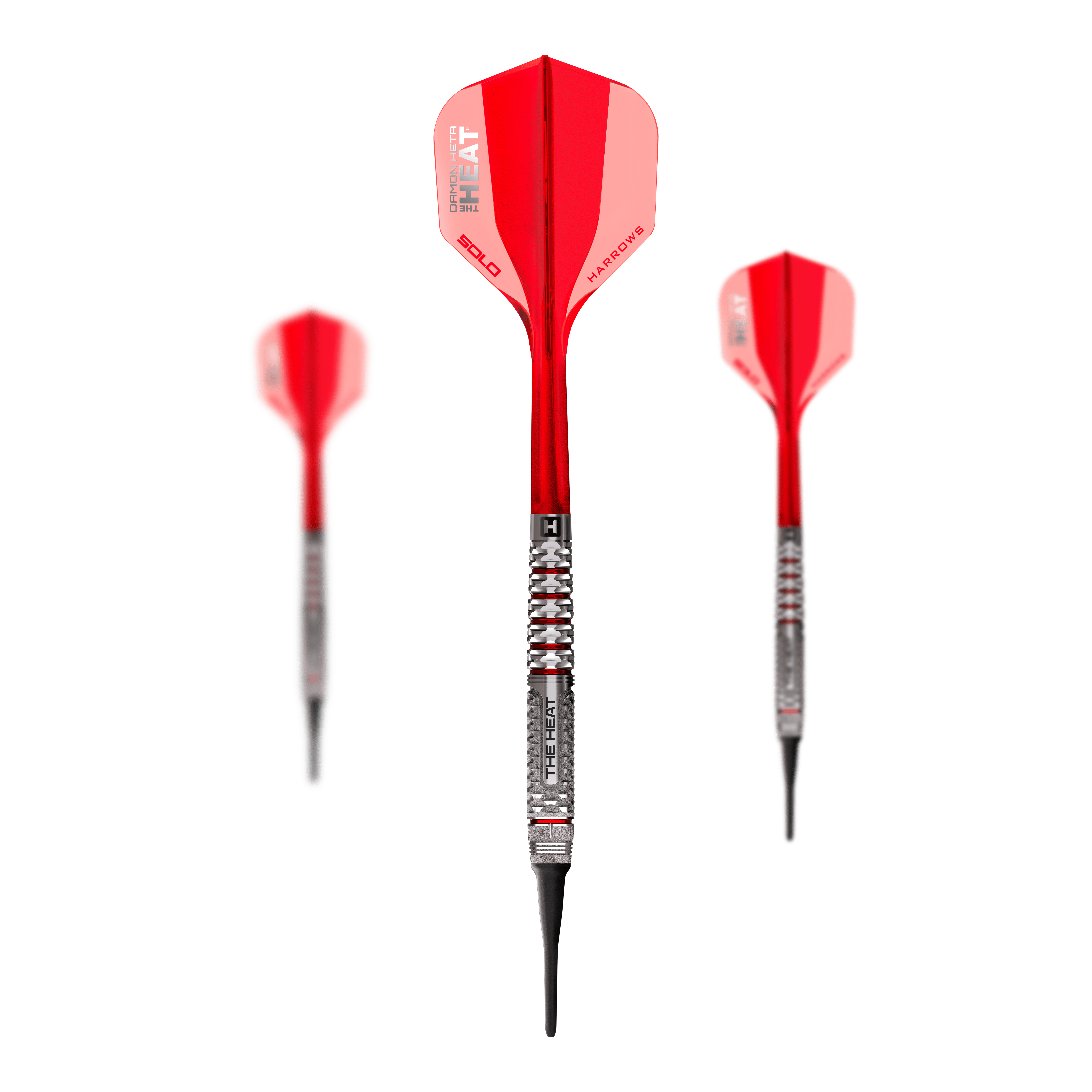 Harrows Damon Heta Geo Softdarts - 18g Harrows Damon Heta Geo Softdarts mit 18g sind im Set präsentiert. Das Set wirkt vollständig und einheitlich.