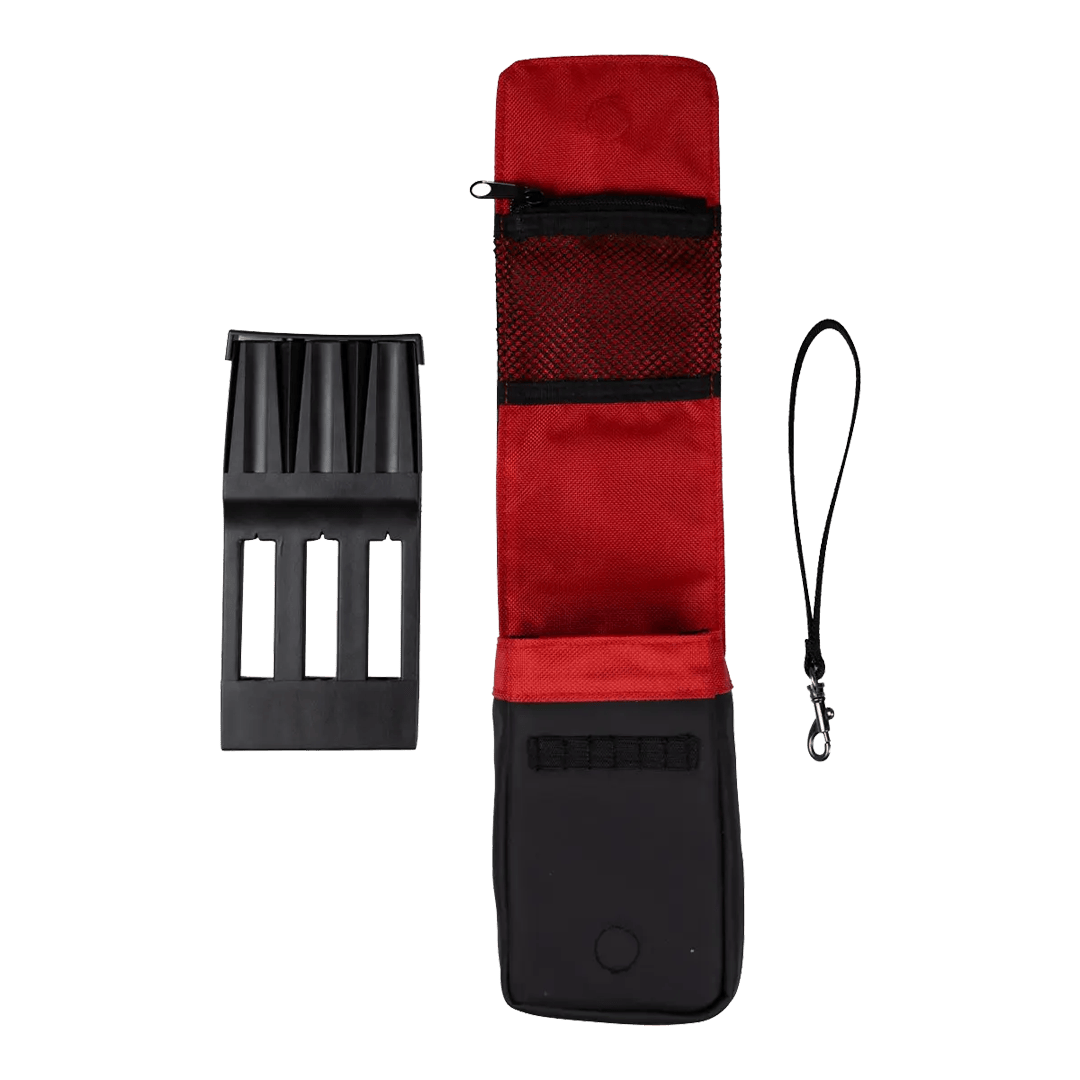 Bulls NL Spacecase Softcase Nero-Rosso Abgebildet ist das Bulls NL Spacecase Softcase in den Farben Schwarz und Rot. Das Etui bietet Platz für Dartzubehör und Pfeile.
