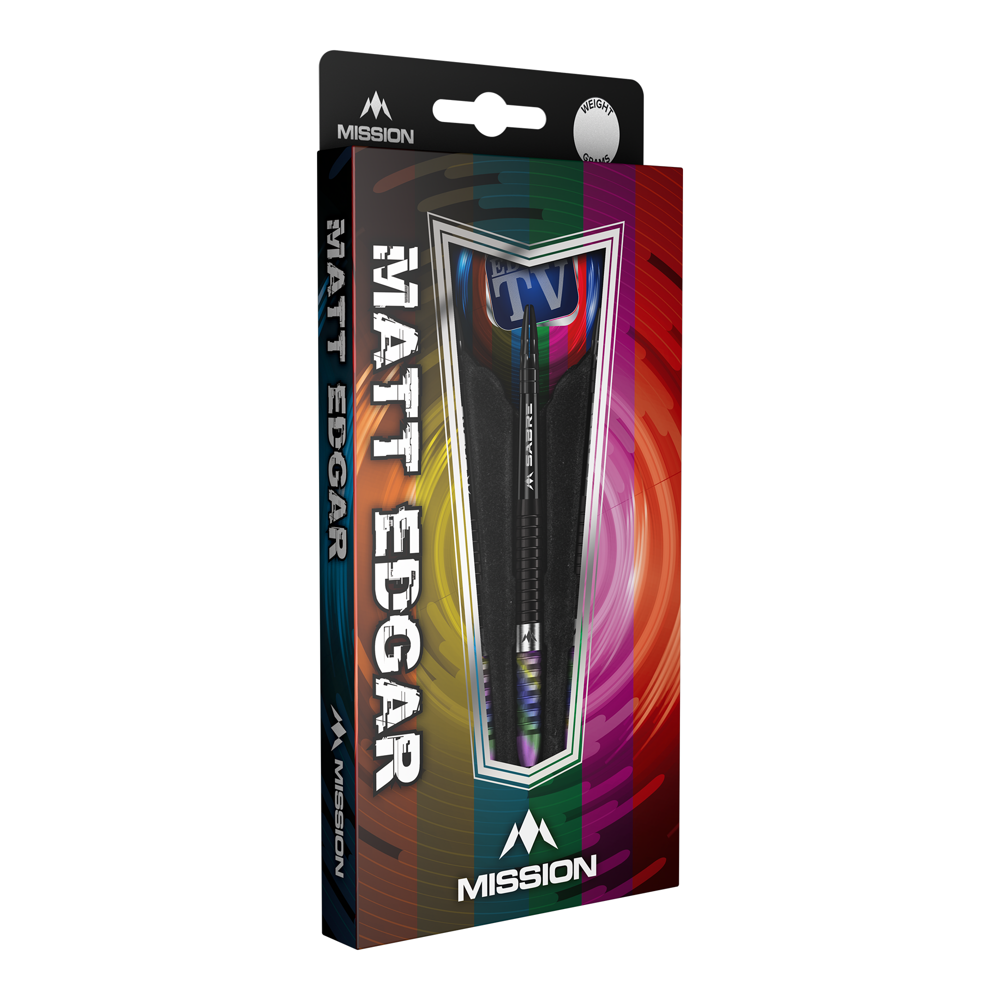 Missione Matt Edgar Steeldarts Die Abbildung zeigt die Mission Matt Edgar Steeldarts in ihrer Verpackung. Die Verpackung ist bunt gestaltet und zeigt den Namen des Produkts deutlich auf der Vorderseite.