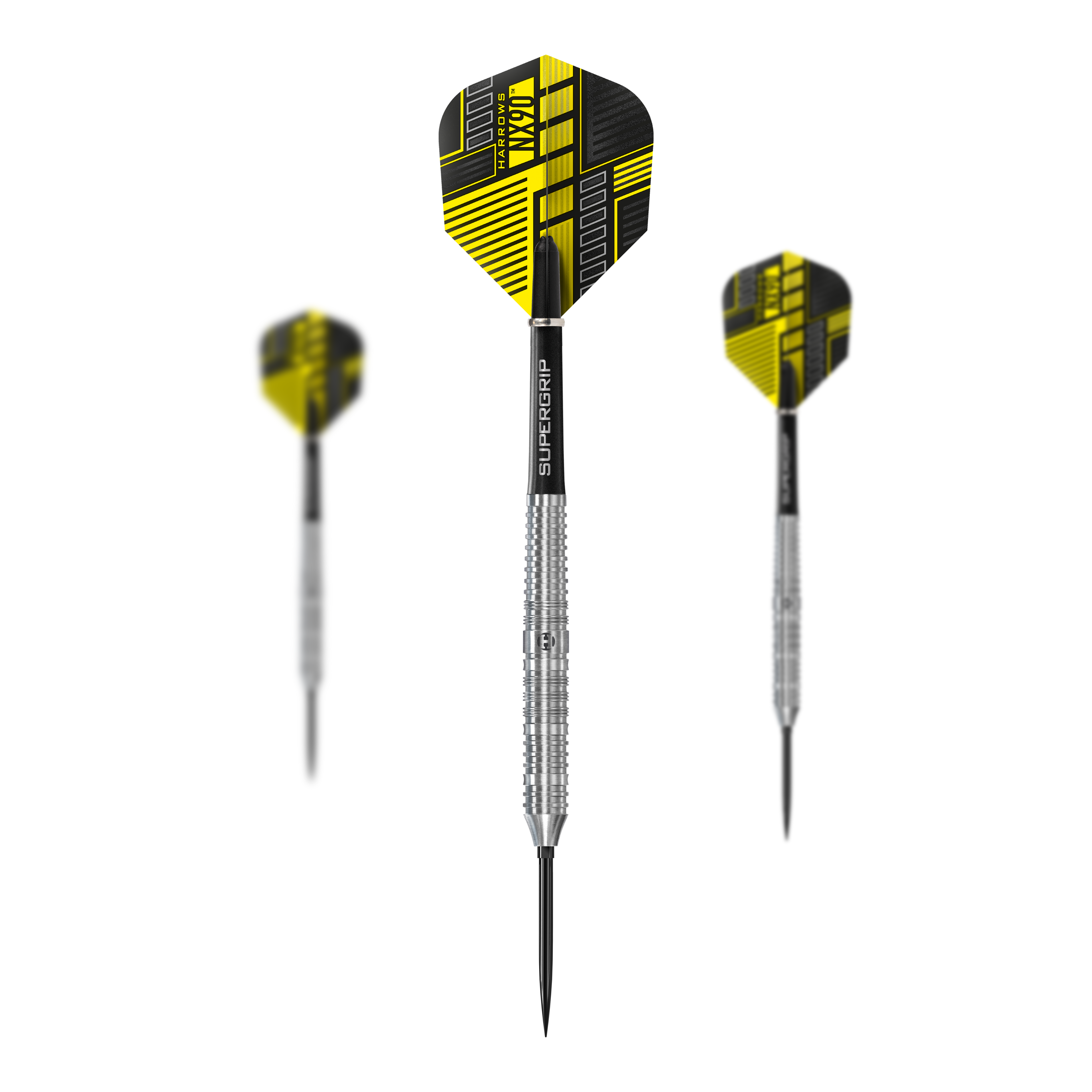 Freccette in acciaio a punta rapida parallela Harrows NX90 Gezeigt wird ein Set der Harrows NX90 Parallel Quick Point Steeldarts. Das Set eignet sich ideal für Turnier- und Freizeitspieler.