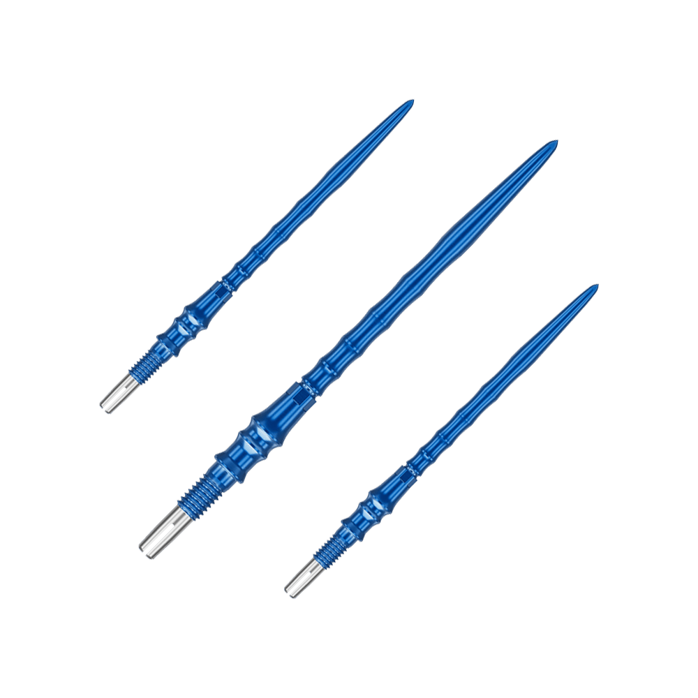 Punte per freccette Target Japan Premium Swiss Point - Blu Abgebildet ist ein Set Dartspitzen mit der Bezeichnung '340384_Target_Japan_Premium_SwissPoint_Dartspitzen_Blau_40mm_1Set'. Die Dartspitzen sind blau und haben eine Länge von 40 mm.