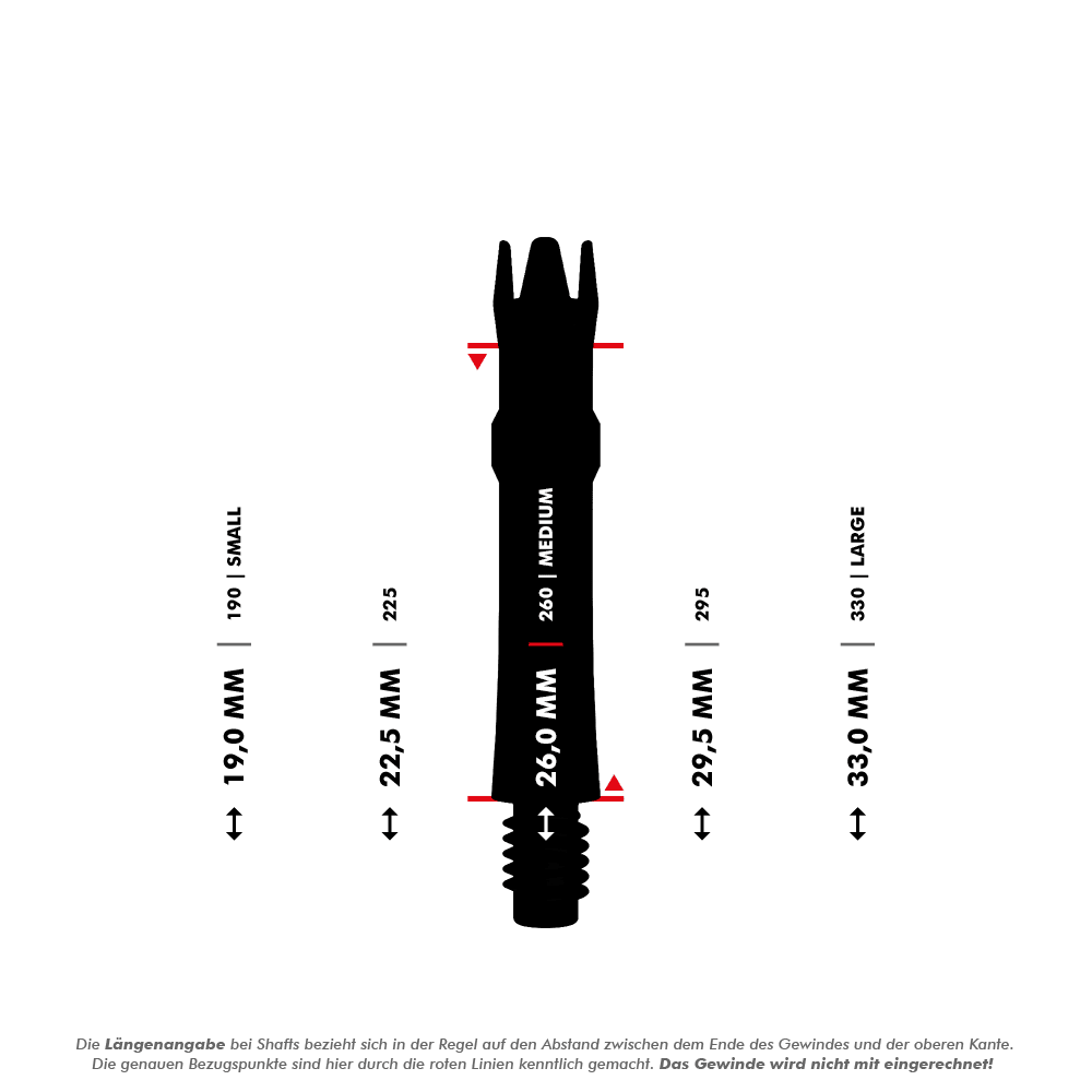 Alberi di ricambio per sistema L-Style - Rosso trasparente Hier erkennt man Ersatzshafts mit silberfarbener Beschichtung. Sie sind lose angeordnet.