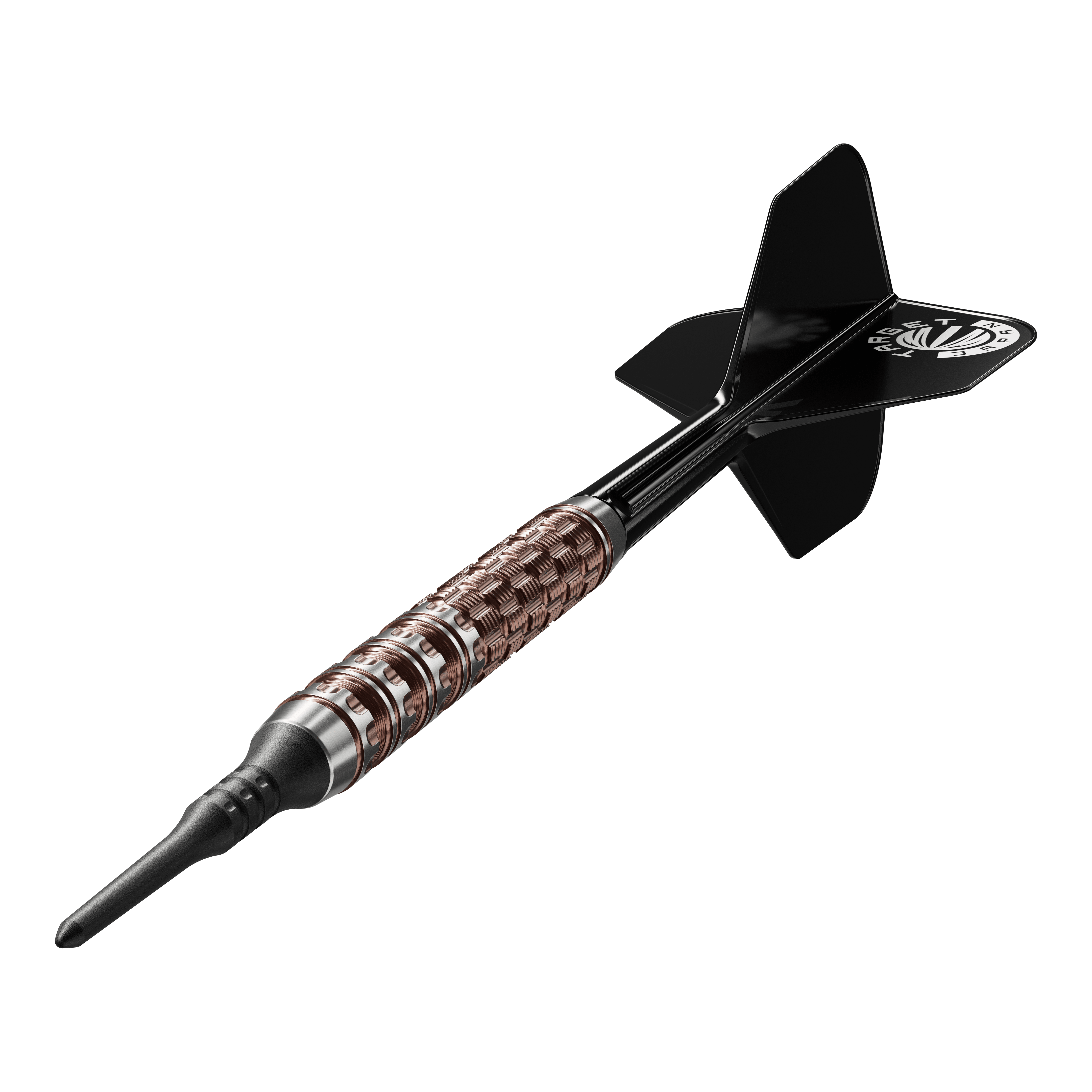 Target Japan Prime Series George Nishitani Raptor GEN6 Freccette morbide - 19,5 g Das Bild zeigt die Target Japan Prime Series George Nishitani Raptor GEN6 Softdarts mit einem Gewicht von 21,5g. Die Softdarts liegen auffällig im Fokus und präsentieren ihr Design deutlich.