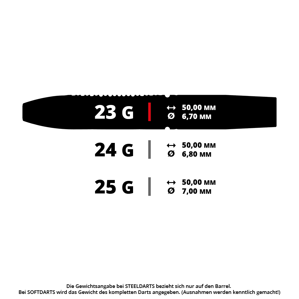 Freccette Target Shift Swiss Point in acciaio 