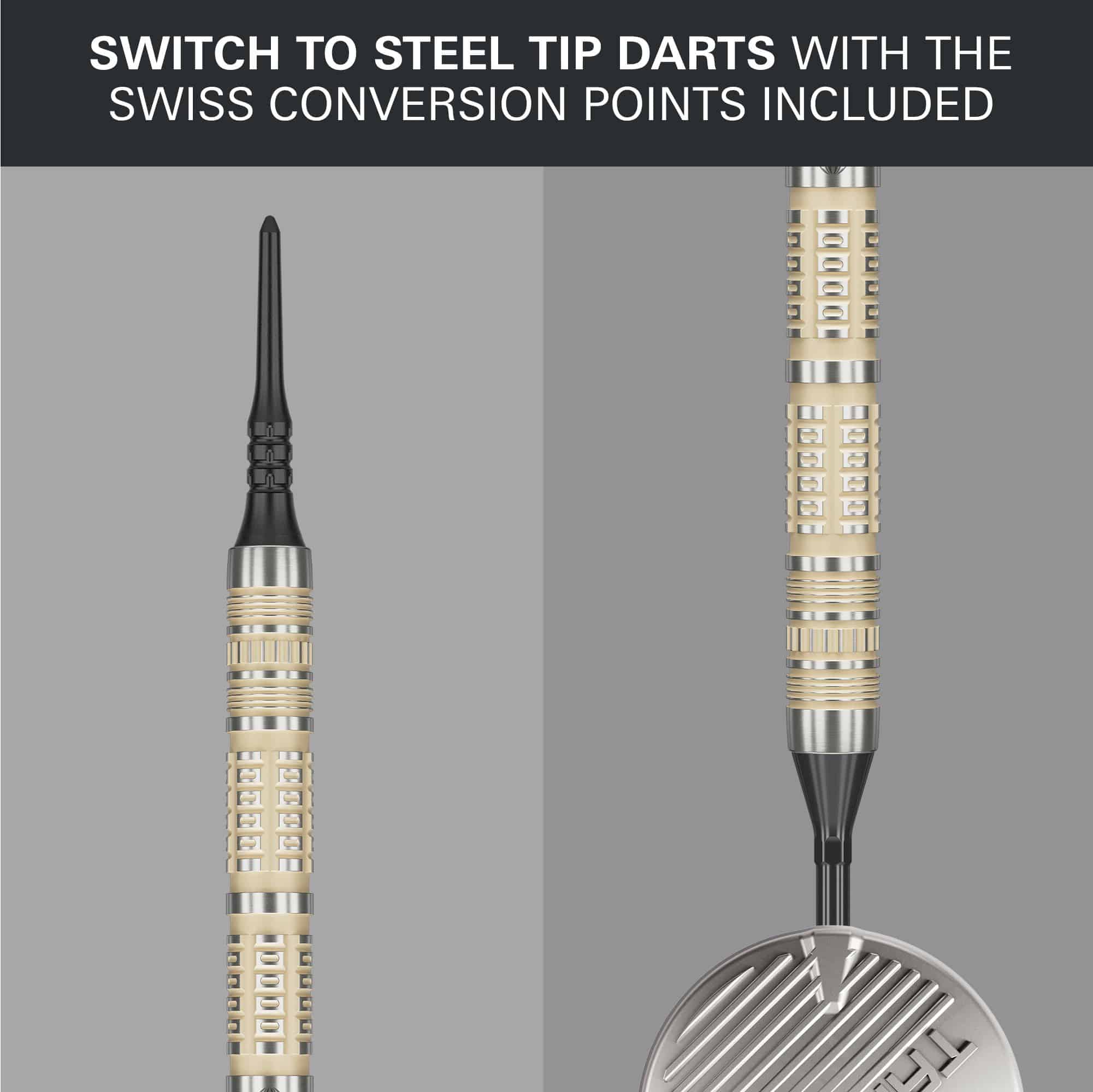 Freccette morbide Target Dimitri Van Den Bergh 95K - 19 g Abgebildet ist das Produkt Target Dimitri Van Den Bergh 95K Softdarts - 19g. Diese weichen Darts sind hochwertig verarbeitet und eignen sich für präzises Spiel.