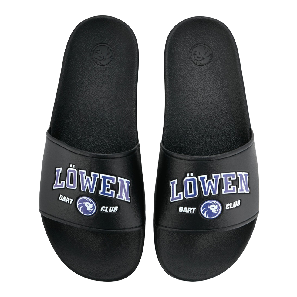 Collezione Löwen DARTIletten Abgebildet sind Löwen Kollektion DARTIletten Schuhe. Diese Schuhe sind Teil einer limitierten Kollektion für Dartfans.