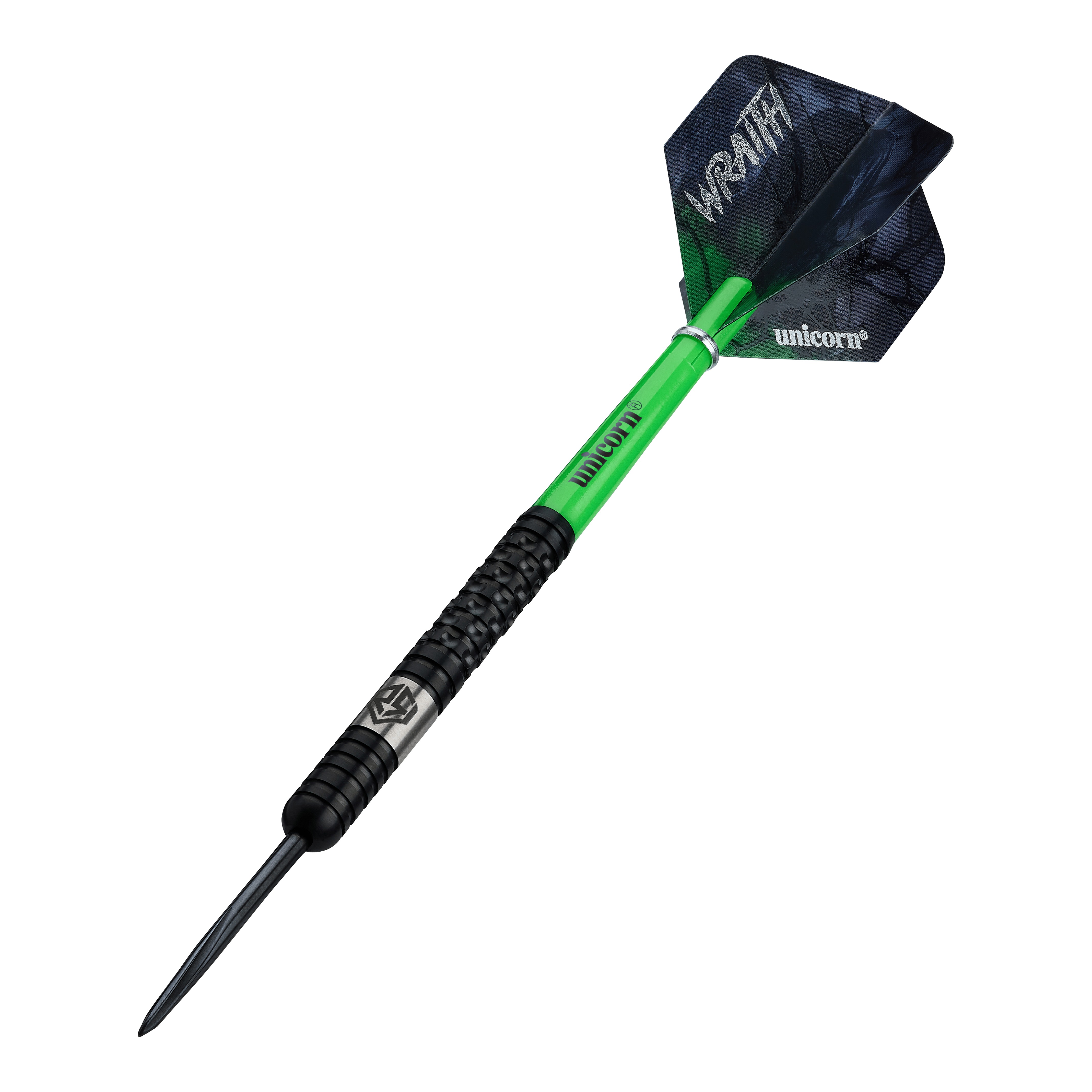 Unicorn Wraith Ross Smith Steeldarts mit einem Gewicht von 22g werden auf diesem Bild dargestellt. Das Produkt ist für präzises Dartspiel entwickelt.