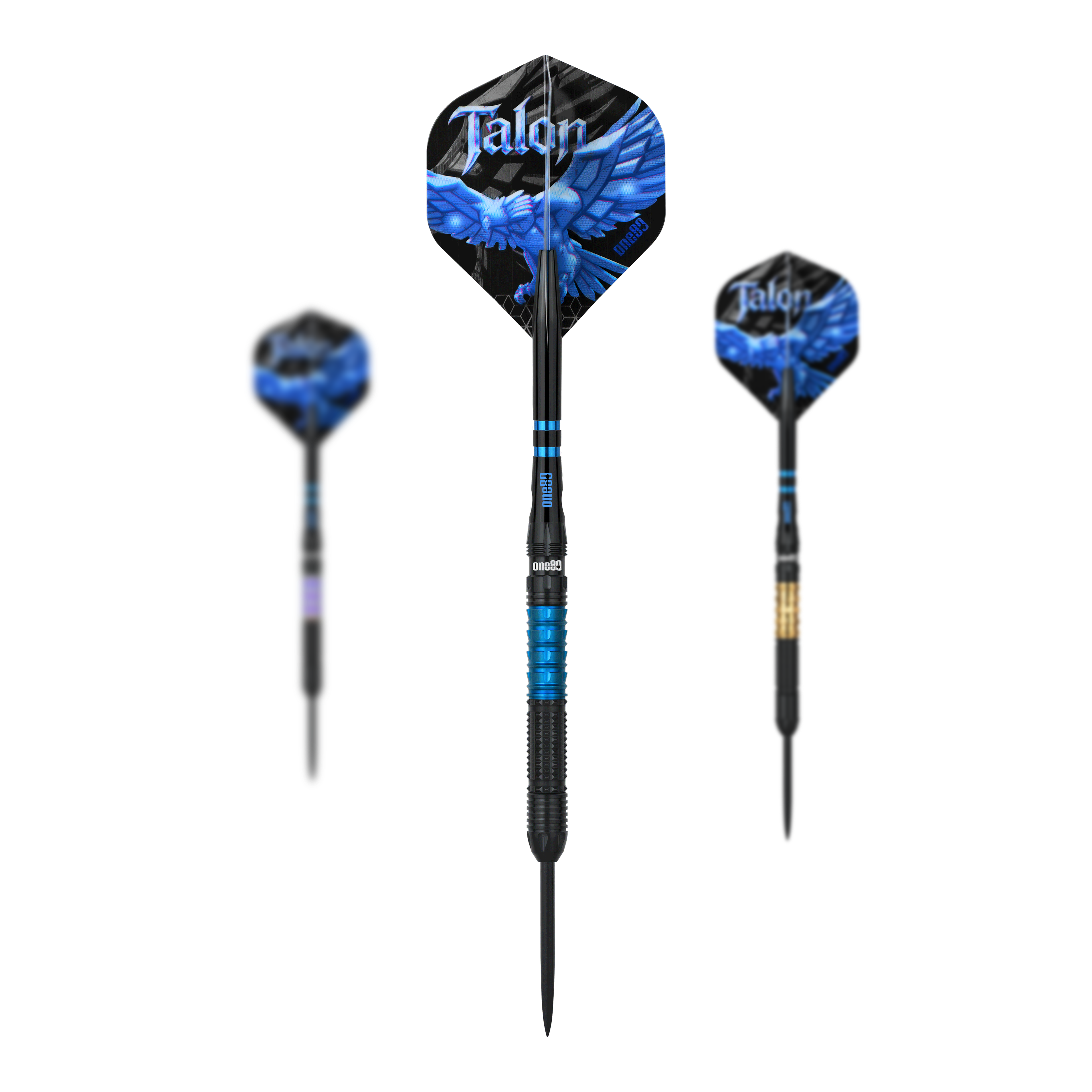 Freccette in acciaio One80 Talon T1 Abgebildet sind die One80 Talon Steeldarts. Das Set besteht aus hochwertigen Steeldarts zum professionellen Dartspiel.