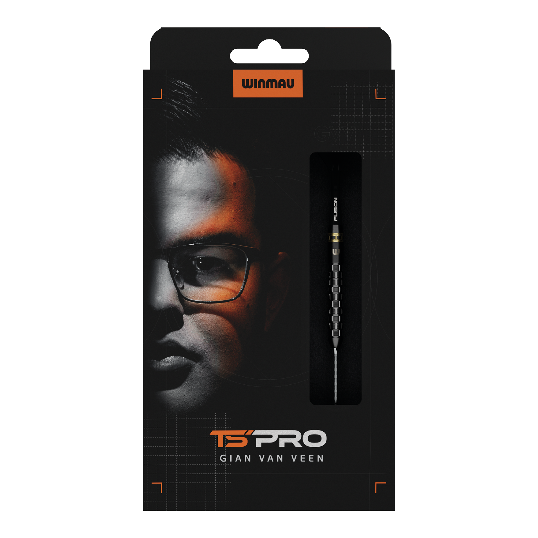 Das Produktbild zeigt Winmau Gian Van Veen TS-PRO Switch Point Steeldarts. Die Darts sind formatfüllend zu sehen.