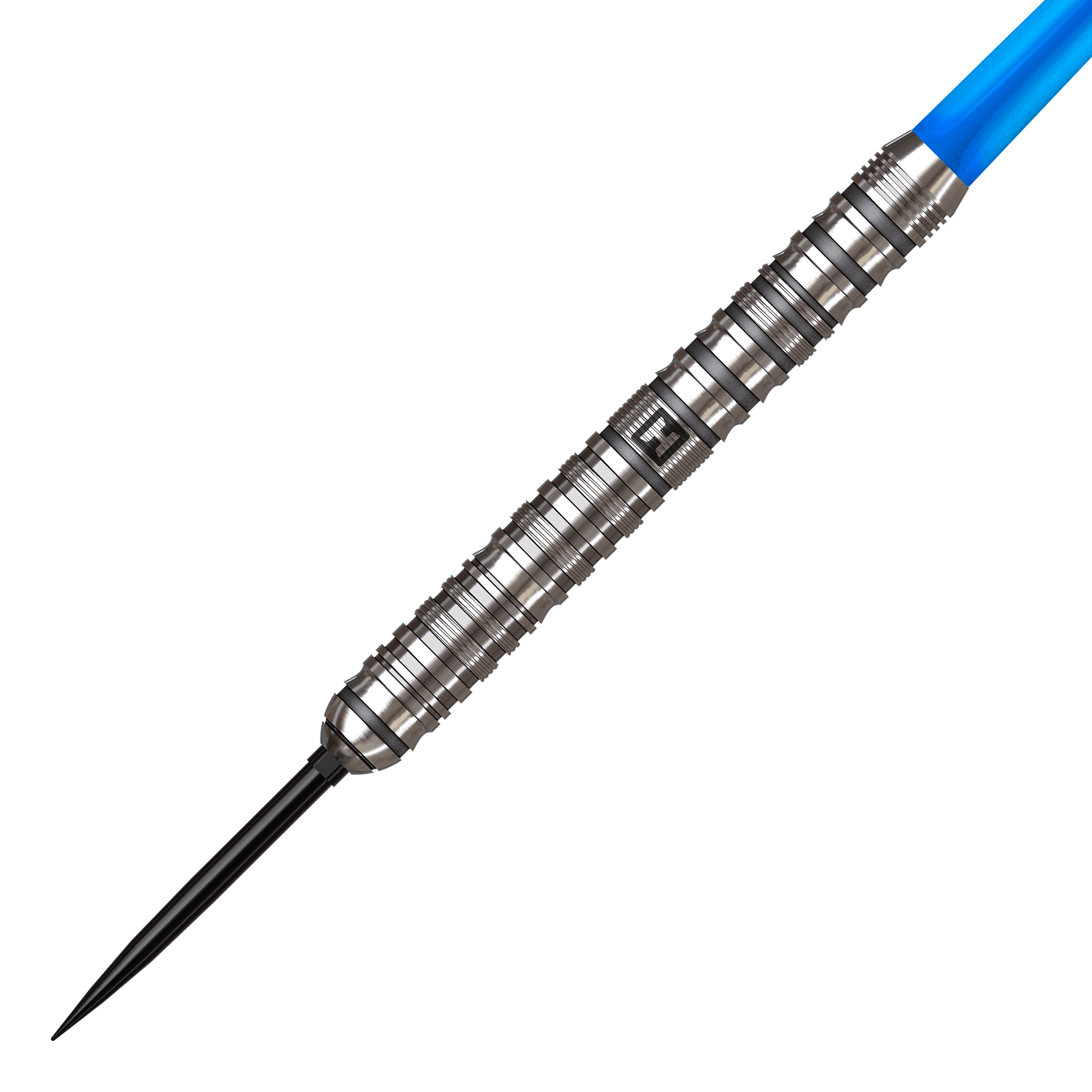 Ein Steeldart aus der Flux Parallel QuickPoint Serie ist abgebildet. Er hat eine glänzende Metallspitze.
