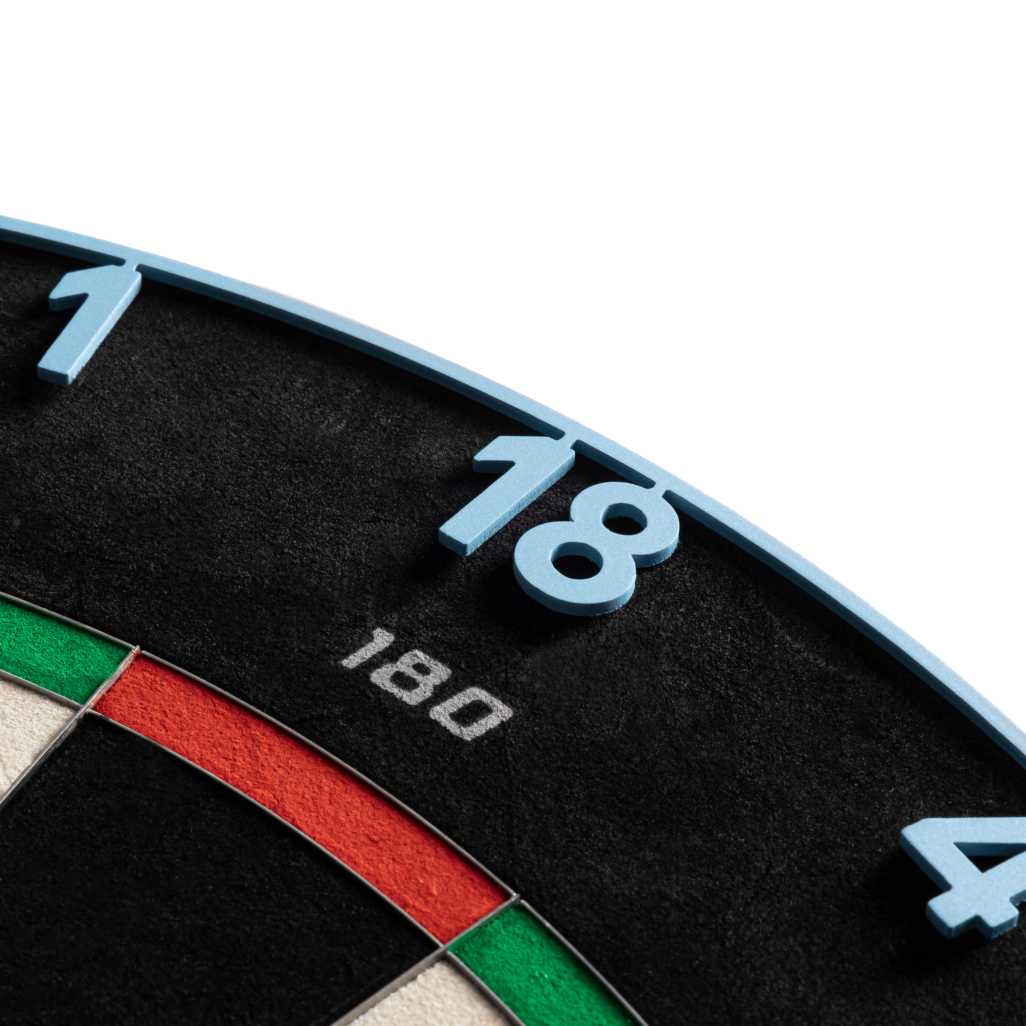 Bersaglio per freccette in acciaio Precise 180 Endorphine con anello numerato - Blu infinito Zu sehen ist das Precise 180 Endorphine Steeldartboard mit Nummernring in Infinity Blue. Es ist eine hochwertige Dartscheibe für ambitionierte Spieler.