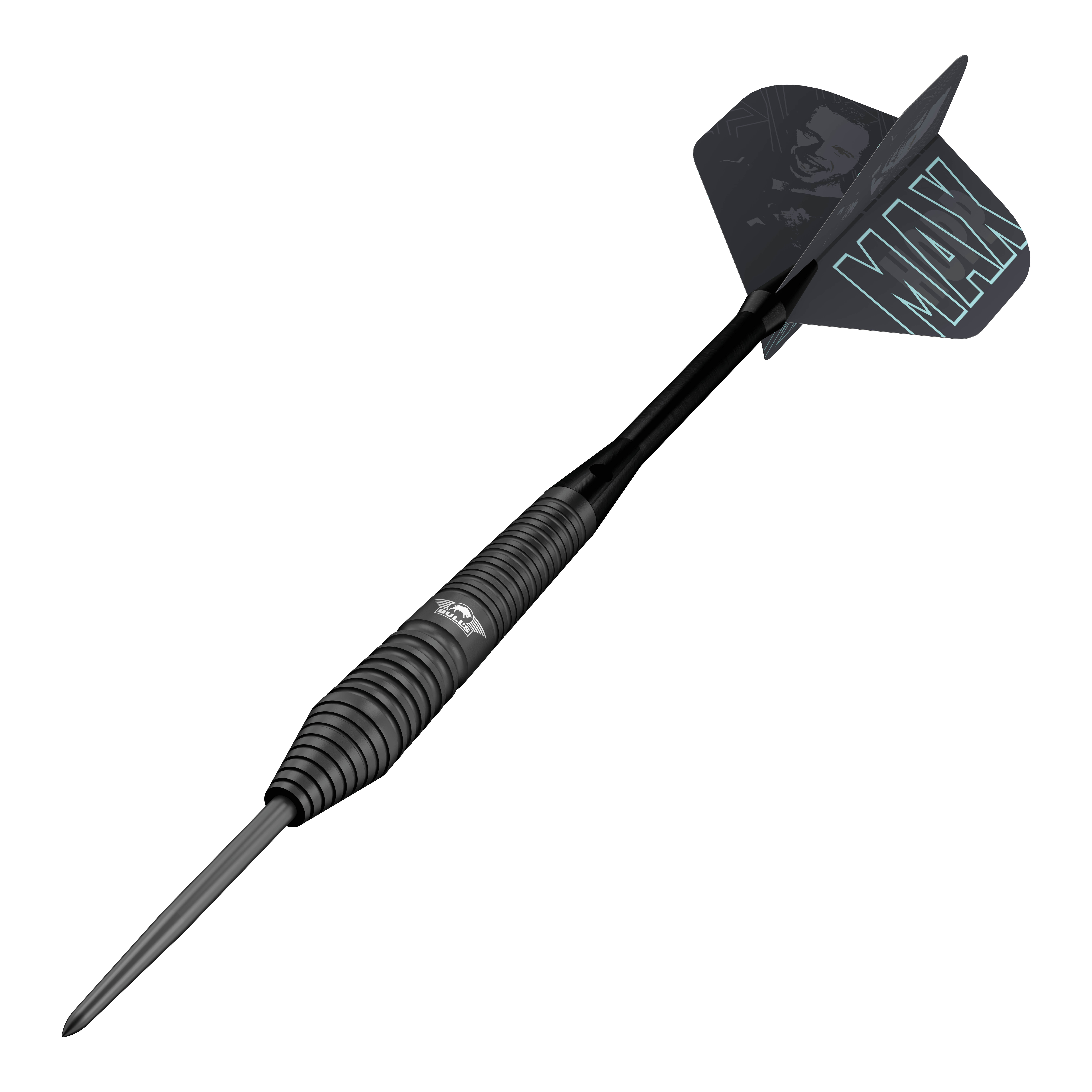 Bulls NL Max Hopp freccette in acciaio nero Auf diesem Bild sind die Bulls NL Max Hopp Black Steeldarts abgebildet. Diese Darts sind speziell für anspruchsvolle Spieler entwickelt.