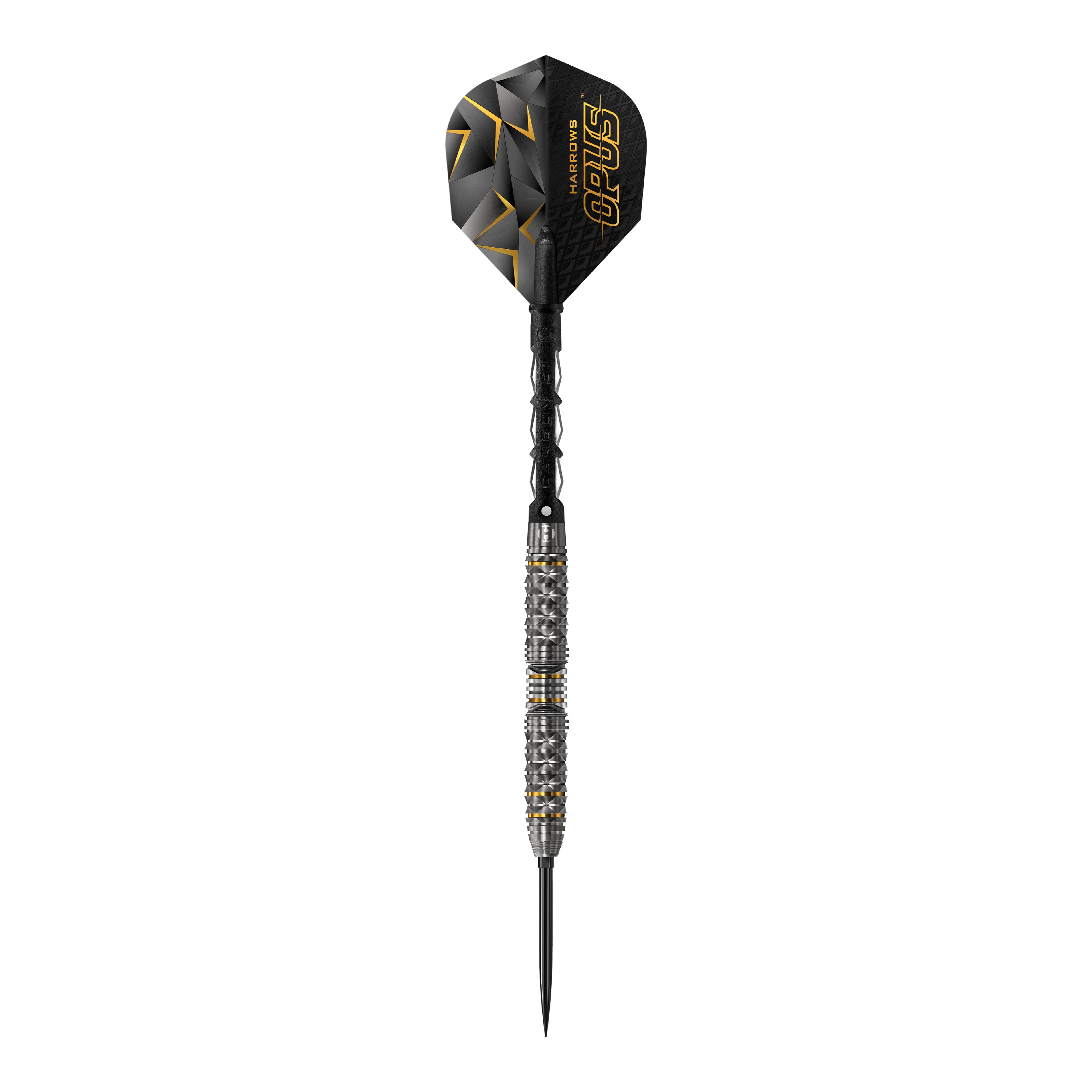 Freccette in acciaio Opus Quick Point di Harrow Harrows Opus Quick Point Steeldarts - 23g. Das Bild zeigt Steeldarts mit einem Gewicht von 23 Gramm.