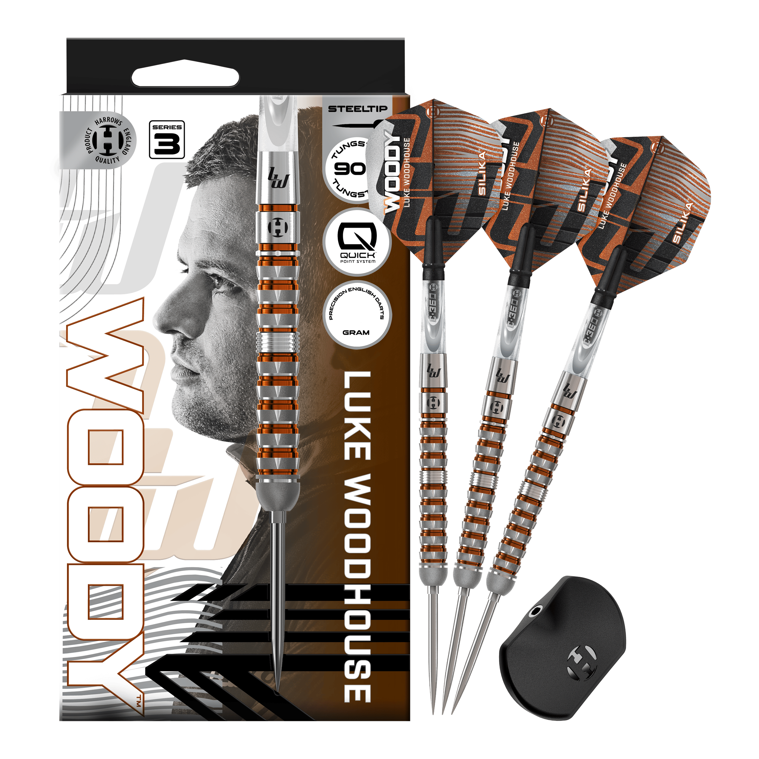 Freccette in acciaio Quick Point Luke Woodhouse Series 3 di Harrow Gezeigt werden die Harrows Luke Woodhouse Series 3 Quick Point Steeldarts. Sie bieten eine hochwertige Verarbeitung und ein modernes Design.