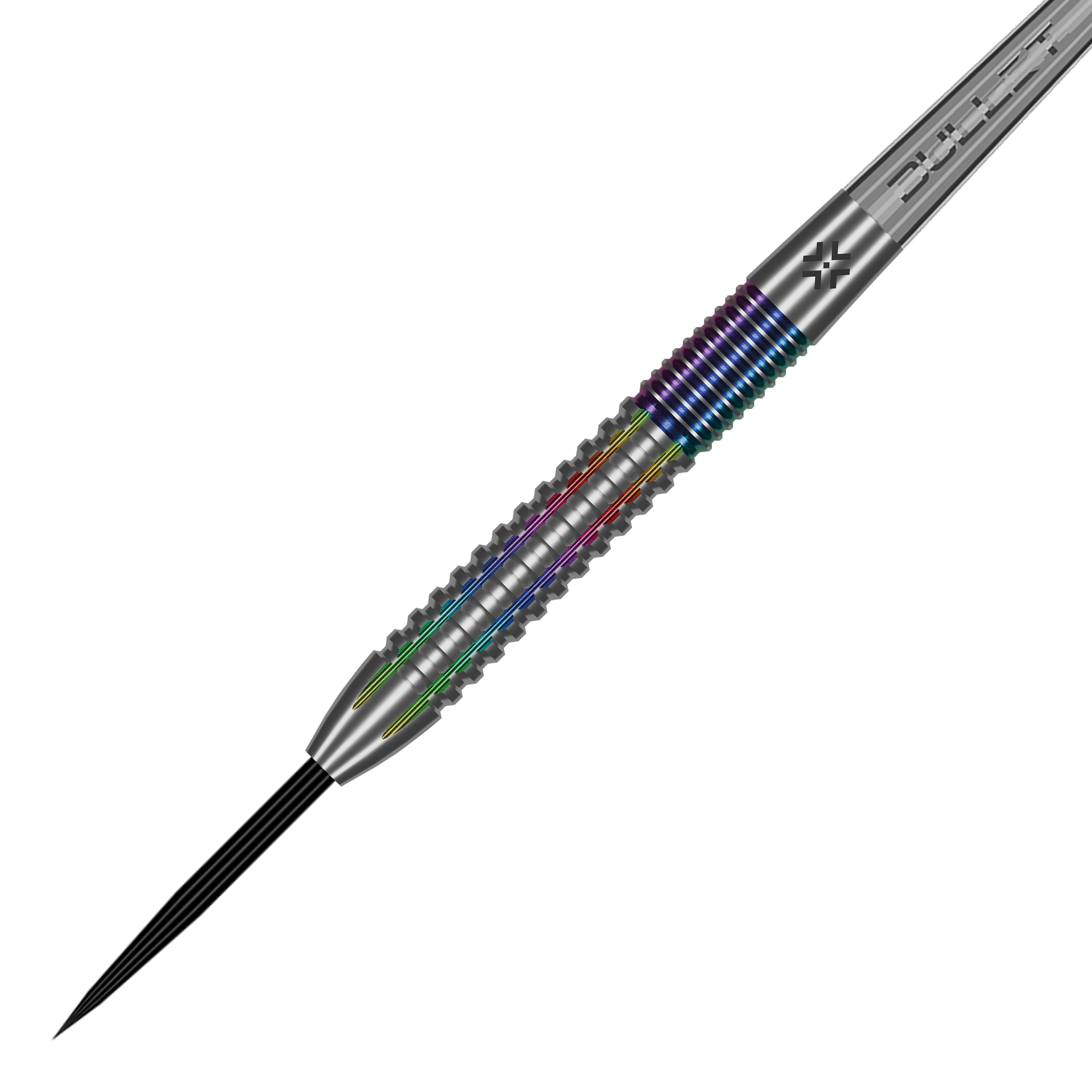 Auf dem Bild sind Bullet Diesel V2 Steel Darts abgebildet. Diese Darts sind für ein präzises Spiel konzipiert.