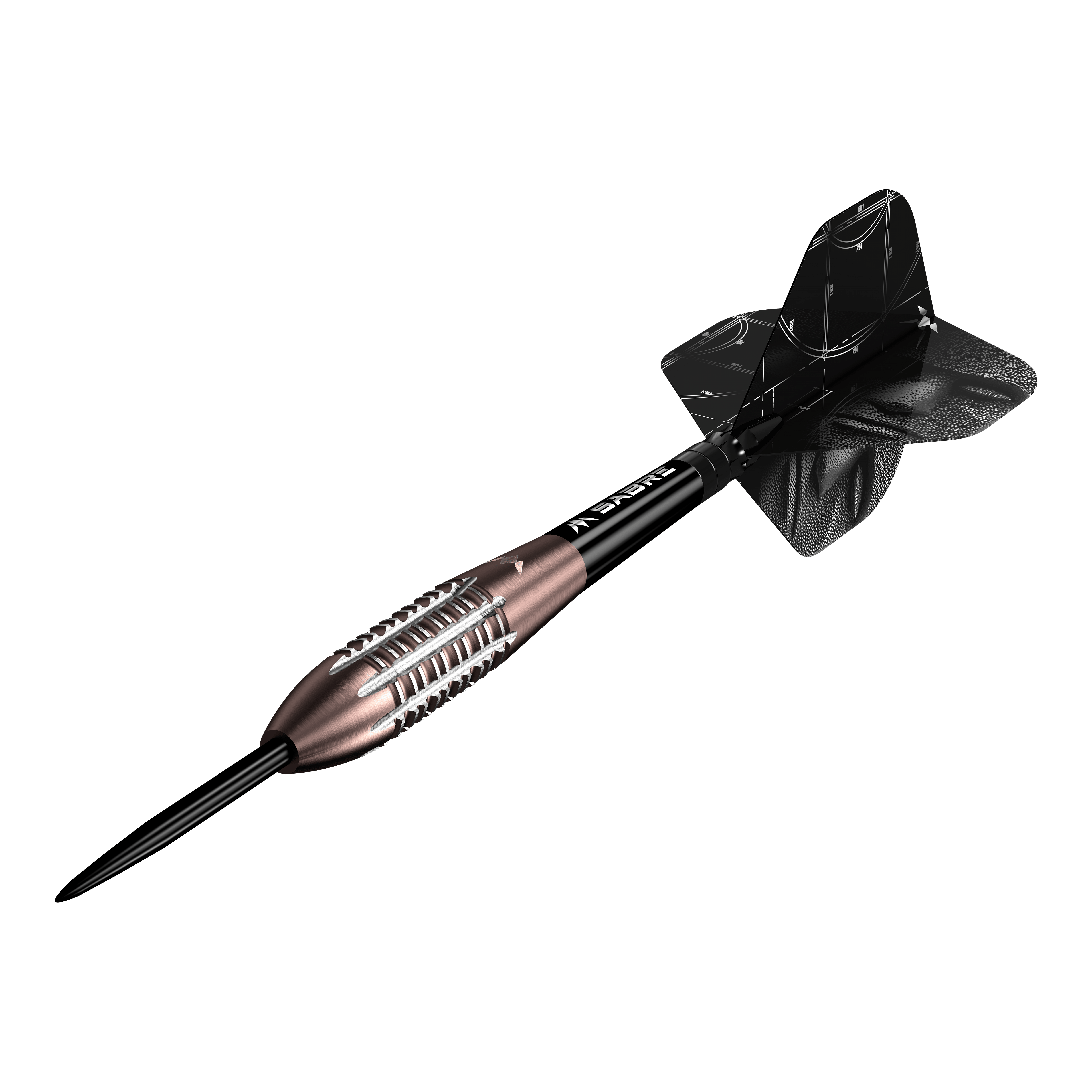 Mission Arkitekt Bronzo Silice PVD Steeldarts - 23,5 g Das Foto präsentiert die Mission Arkitekt Bronze Silika PVD Steeldarts, Gewicht 23,5g. Das Produktdesign hebt die bronzefarbene Beschichtung hervor.