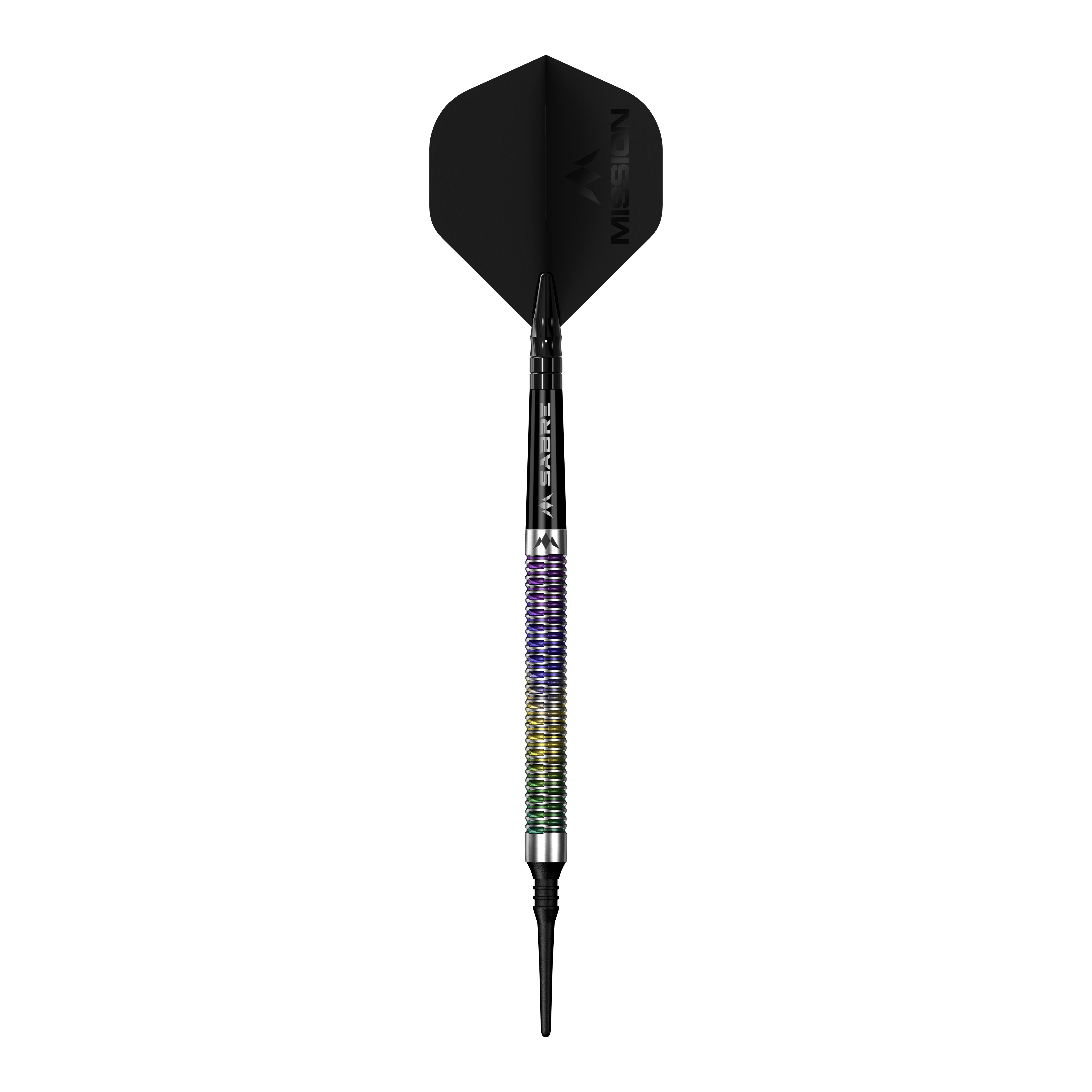 Freccette morbide Mission Kaleidos - 19 g Das Bild zeigt den Mission Kaleidos Softdarts - 19g. Der Softdart ist seitlich dargestellt.