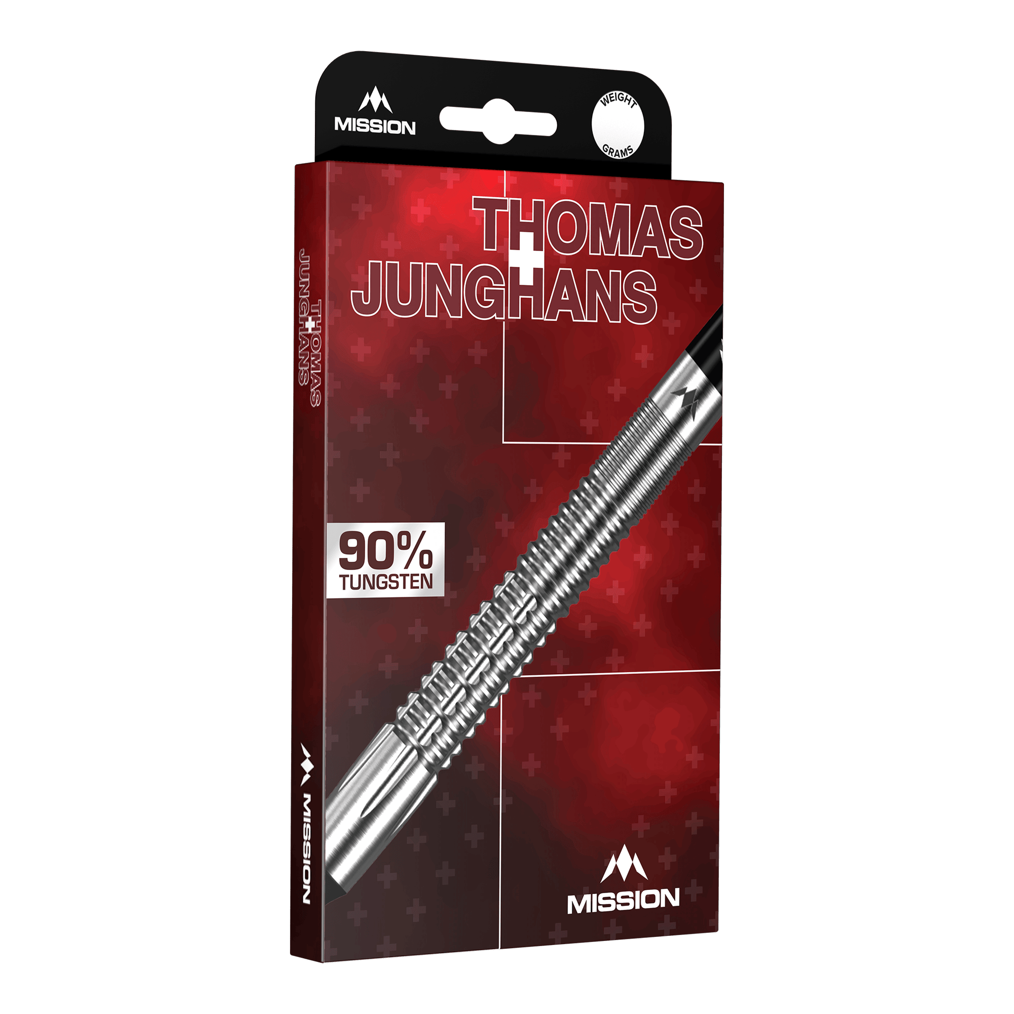 Missione Thomas Junghans Softdarts - 20g Das Bild zeigt die Mission Thomas Junghans Softdarts mit 20 Gramm. Die Darts sind modern gestaltet und liegen auf einer hellen Oberfläche.