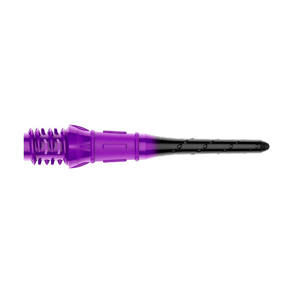 Punte a freccia graduate L-Style Premium Lippoint (confezione da 30) Abgebildet sind L-Style Premium Lippoint Dartspitzen im 30er Pack in Schwarz und Lila. Diese Dartspitzen eignen sich für präzises Dartspiel und bieten hohe Qualität.