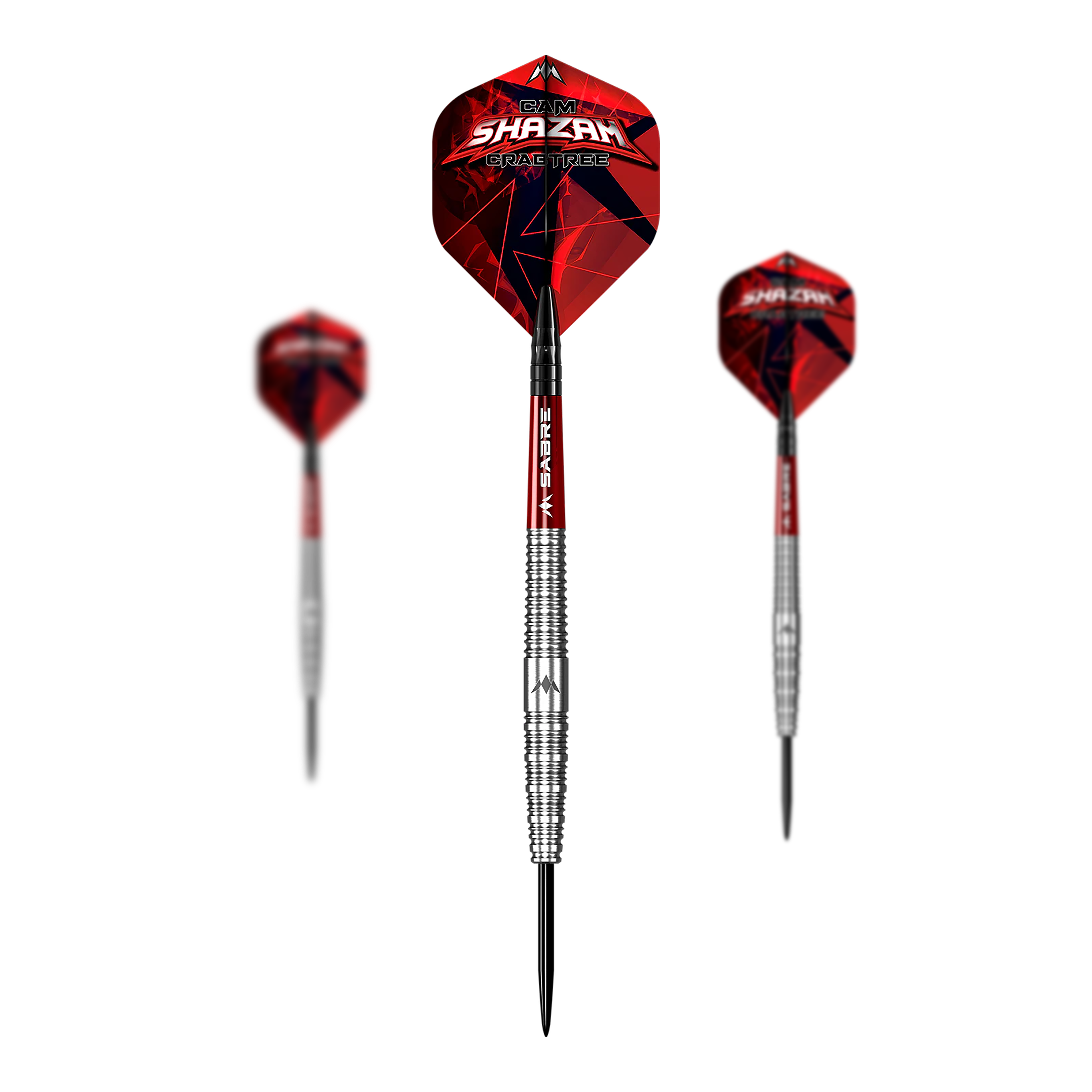 Das Foto zeigt das Set Mission Cam Crabtree Natural Steeldarts. Es handelt sich um hochwertige Steeldarts für den Dartsport.