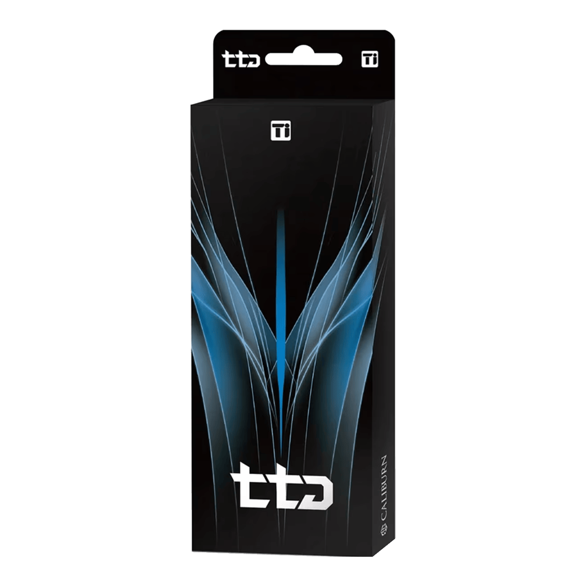 Hier sieht man die Caliburn TTD Complete Titanium T2 Silver Steeldarts mit einem Gewicht von 6g. Das Produkt zeichnet sich durch ein silbernes Titan-Design aus.