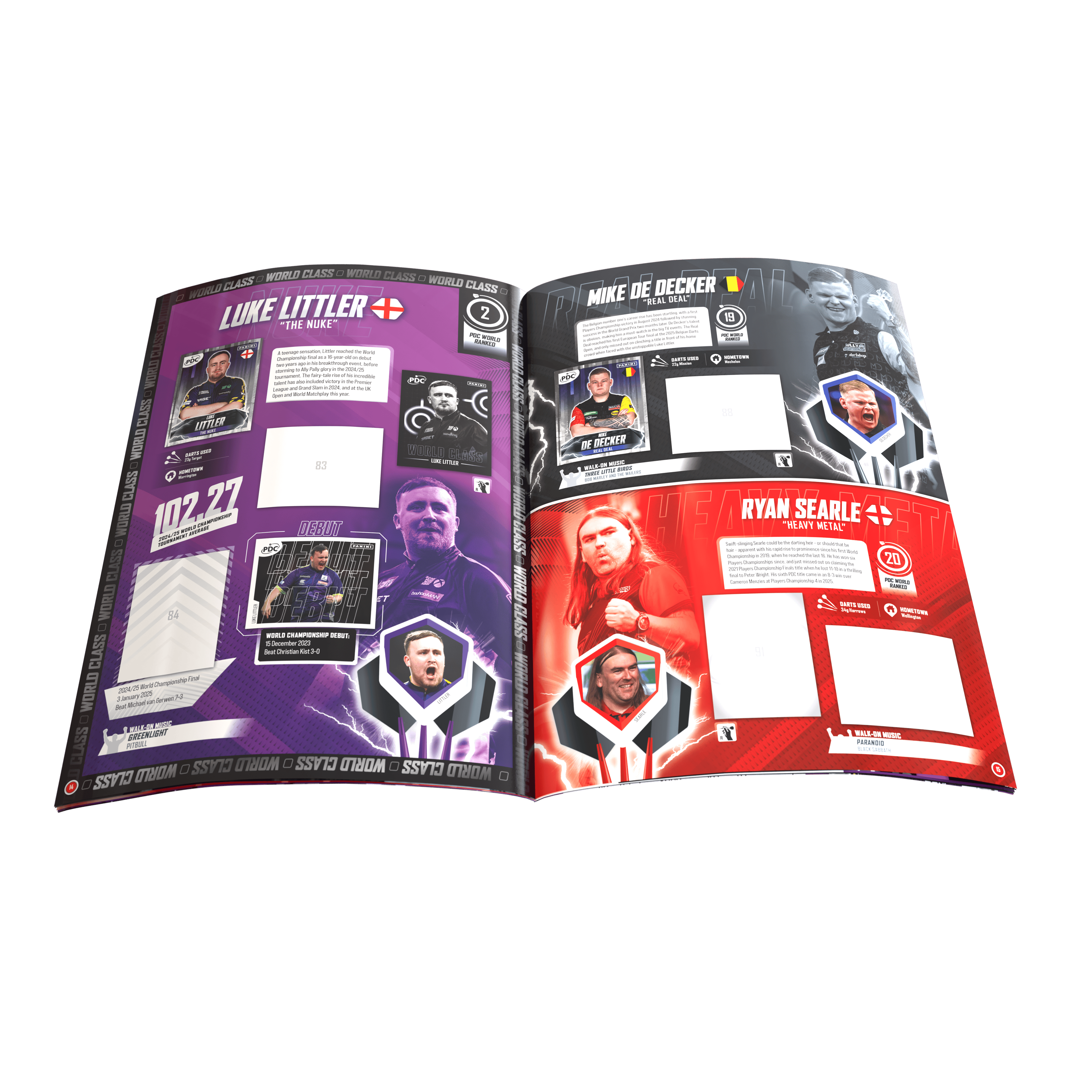 Panini PDC World Darts Championship 2025/26 - Album da collezione con copertina rigida e adesivi ufficiali Auf dem Bild ist das Panini PDC World Darts Championship 2025/26 - Official Sticker Hardcover Sammelalbum zu sehen. Es dient zum Sammeln der offiziellen Dart-Sticker.