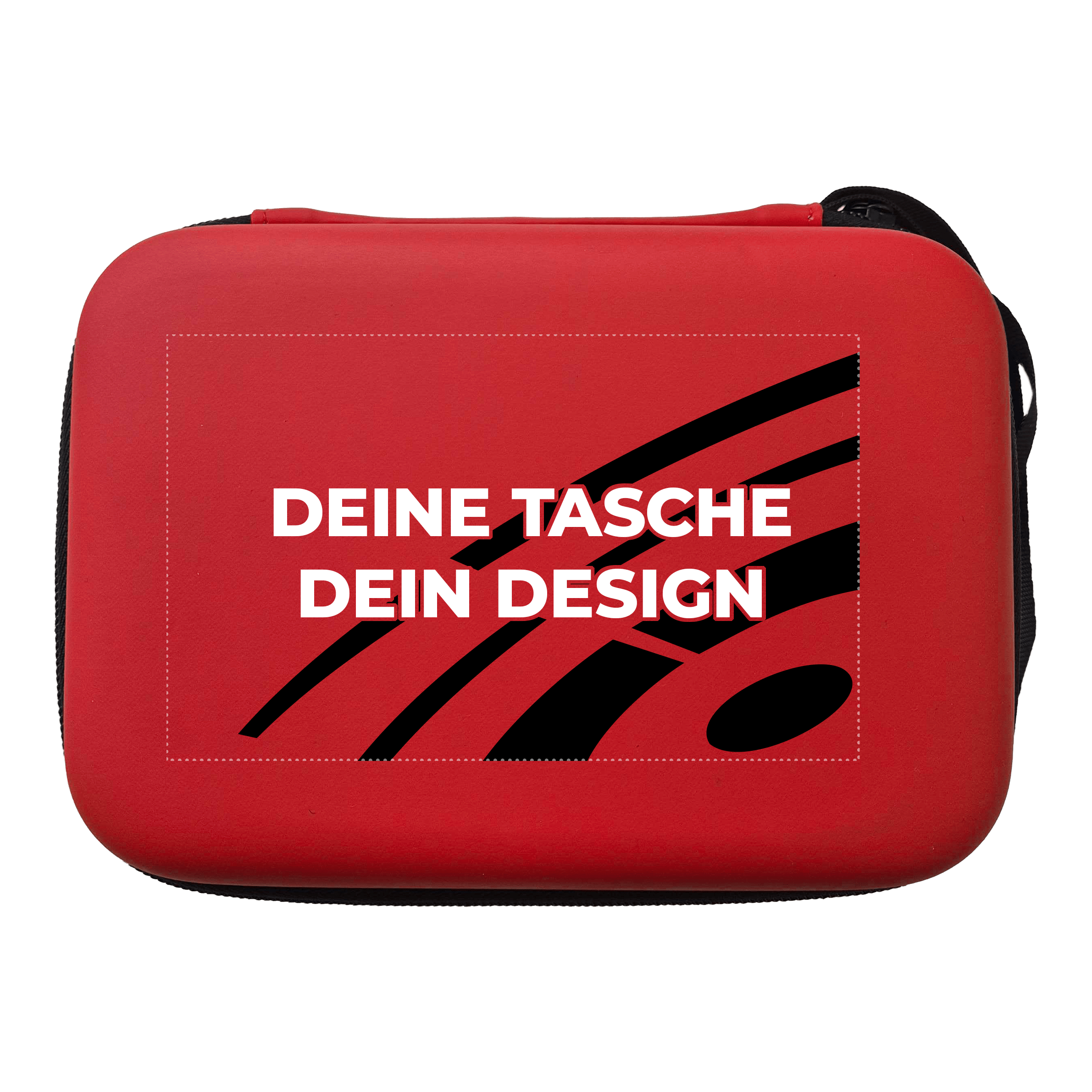 Custodia per freccette System-4 con il tuo design Zu sehen ist ein weiteres rotes Dartcase Modell System 4. Es bietet Platz für Darts und passendes Zubehör.