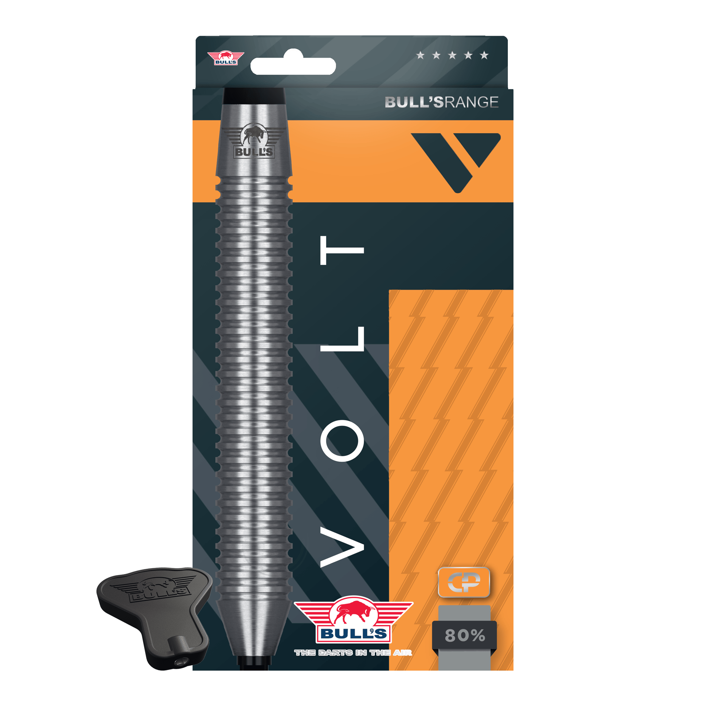 Freccette in acciaio Bulls NL Volt Orange Convertible Point