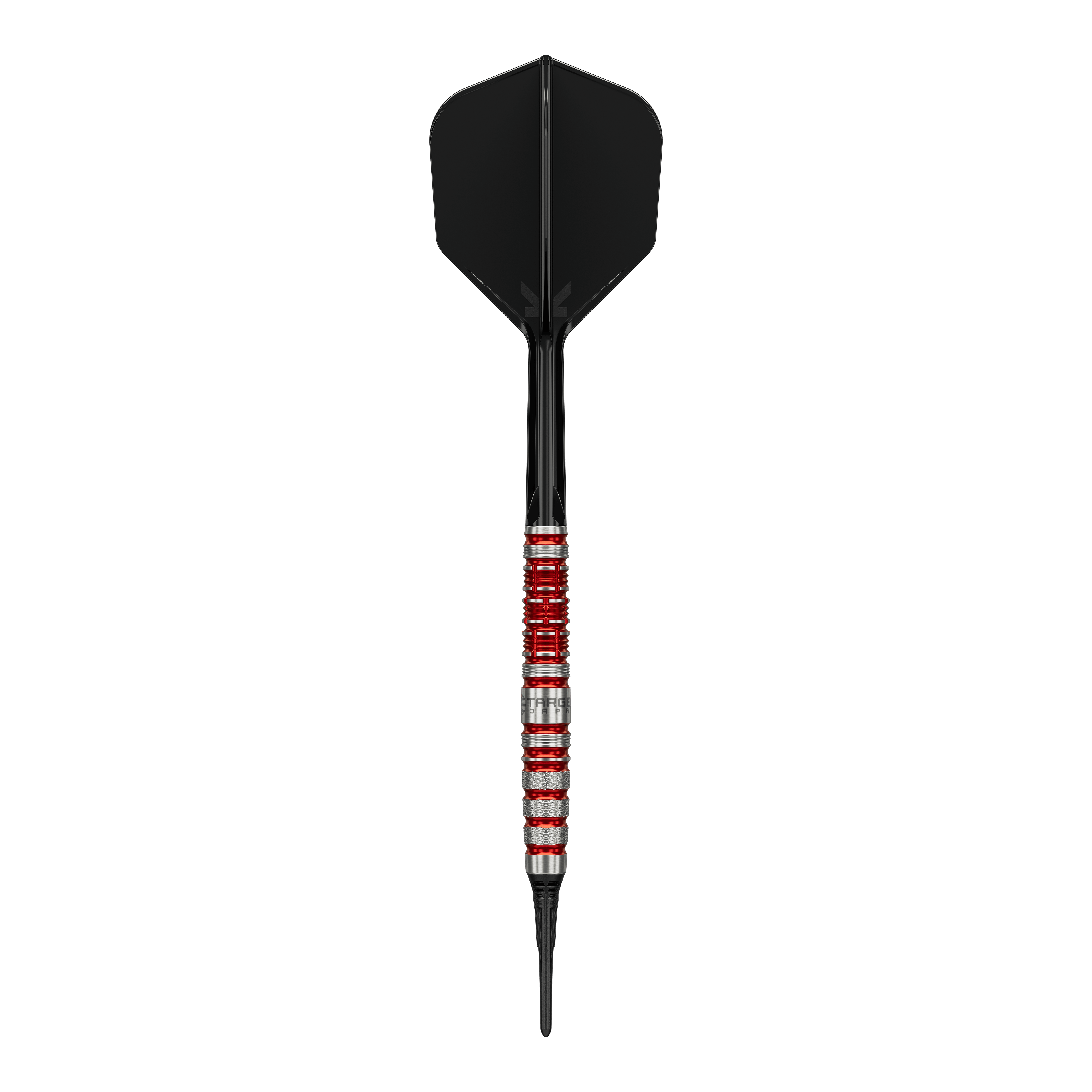 Freccette morbide Target Black Marque Spinel - 21,5 g Target Black Marque Spinel Softdarts - 21,5g ist ein professioneller Dartpfeil. Das Bild hebt die Form und das Aussehen des Softdarts hervor.