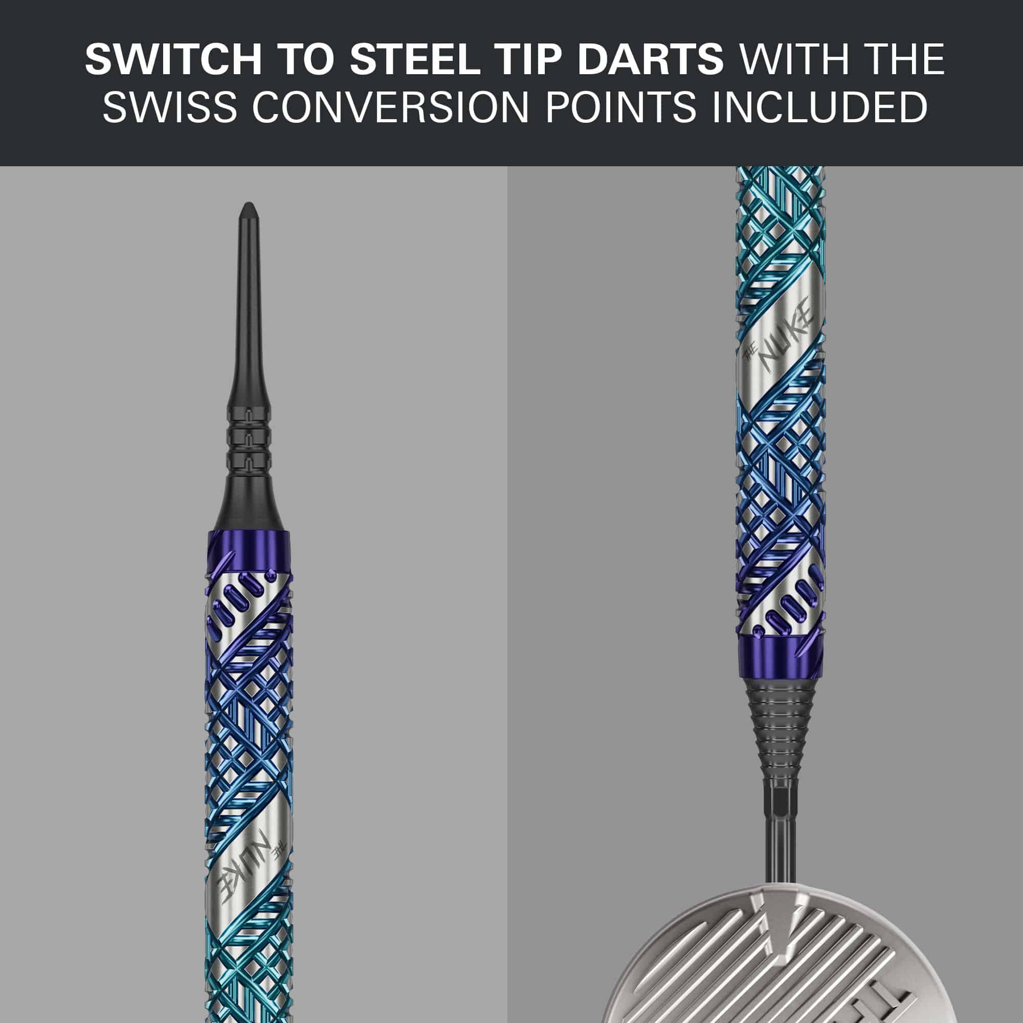 Freccette morbide Target Luke Littler Edge - 19 g Zu sehen sind die Target Luke Littler Edge Softdarts - 19g. Der Fokus liegt auf dem Design des Dartpfeils.