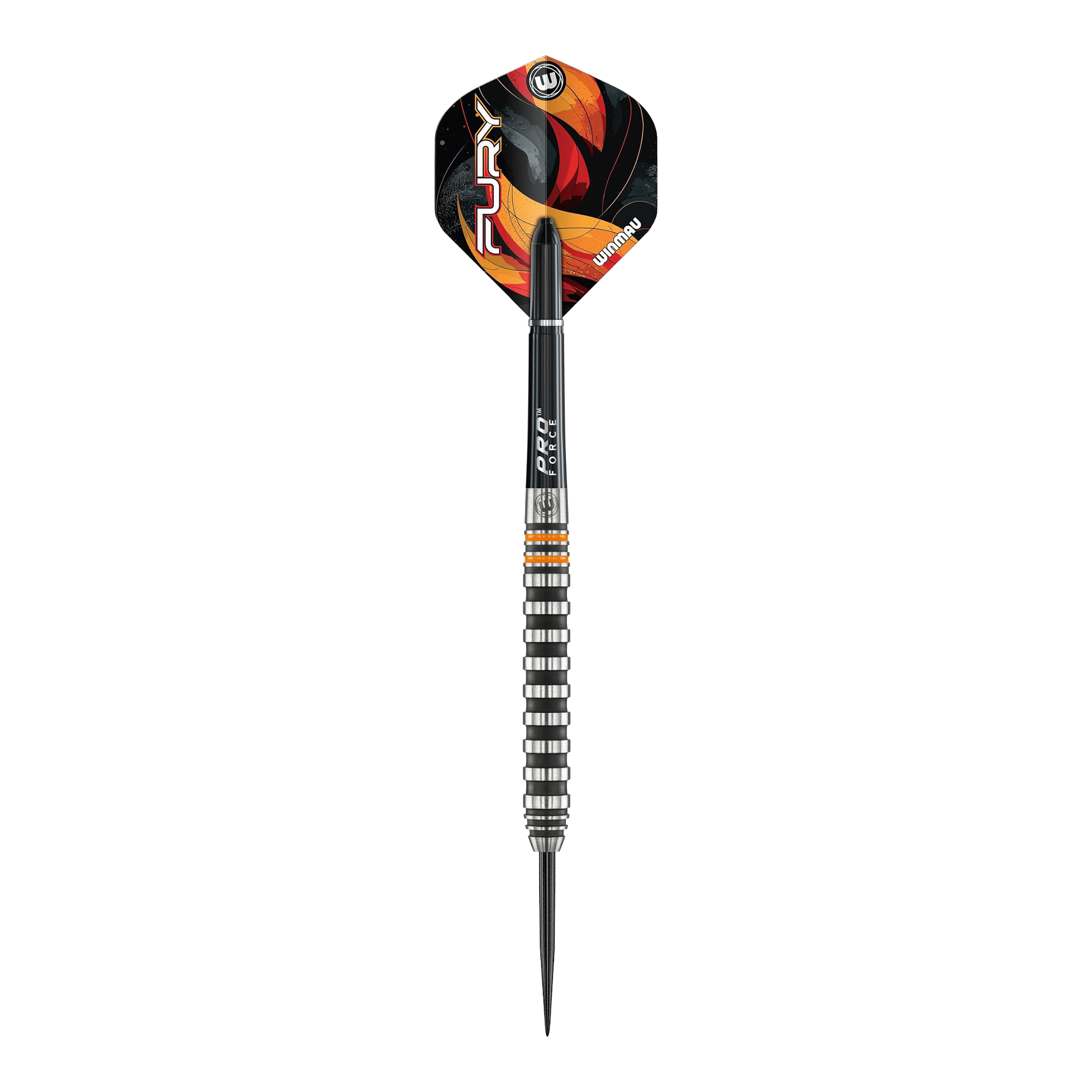 Freccette in acciaio Winmau Fury - 22 g Hier sieht man die Winmau Fury Steeldarts - 22g. Die Darts bieten ein ausgewogenes Wurfgefühl für Dartspieler.