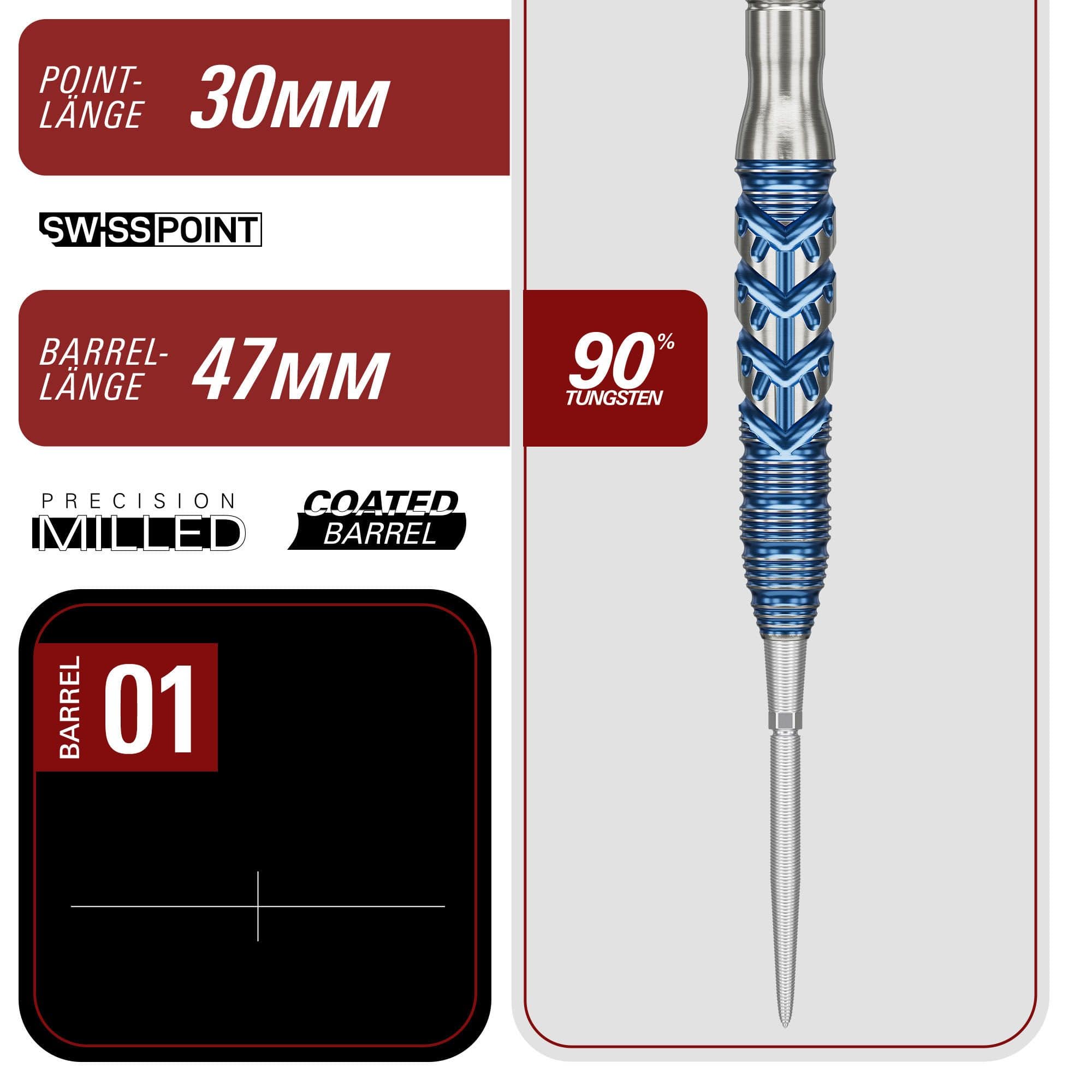 Freccette in acciaio Target Japan Sereno GEN3 Swiss Point